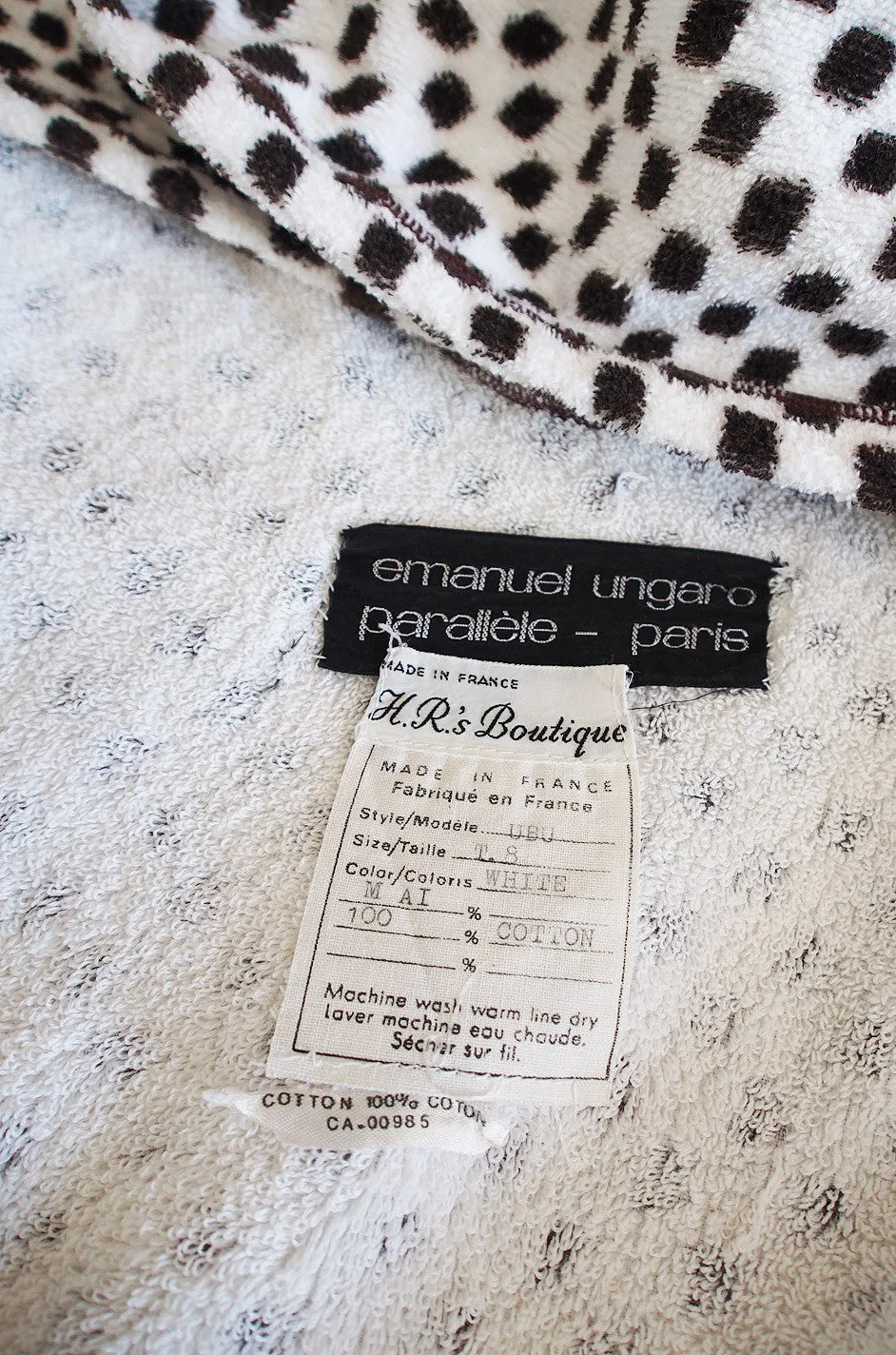 1970s Rare Ungaro Toweling Beach Caftan