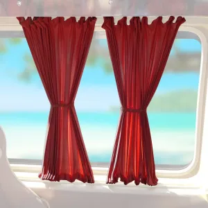1980-1991 VW Vanagon Side Window Curtain Sunshade Red 10x
