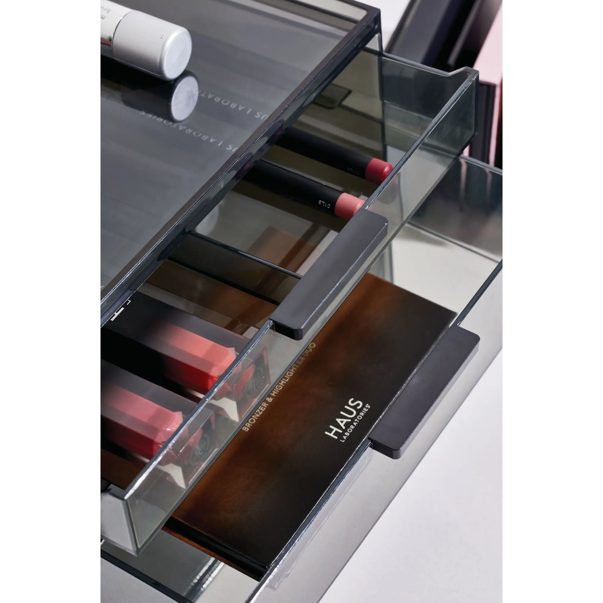 3-Drawer Cosmetic Organizer, Smoke
