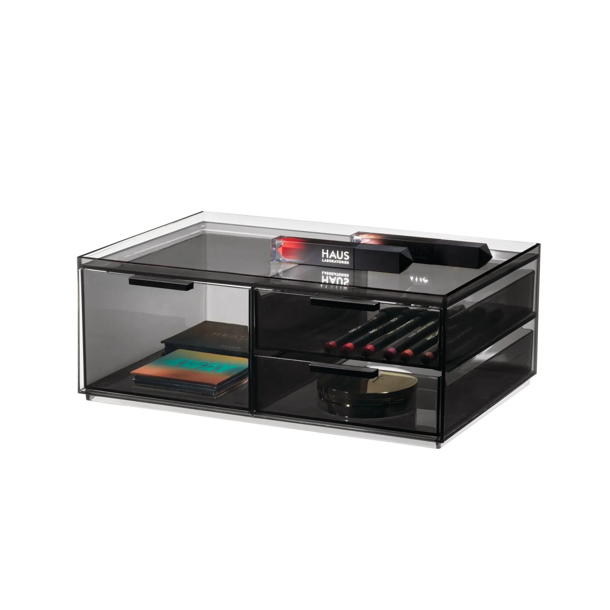 3-Drawer Cosmetic Organizer, Smoke