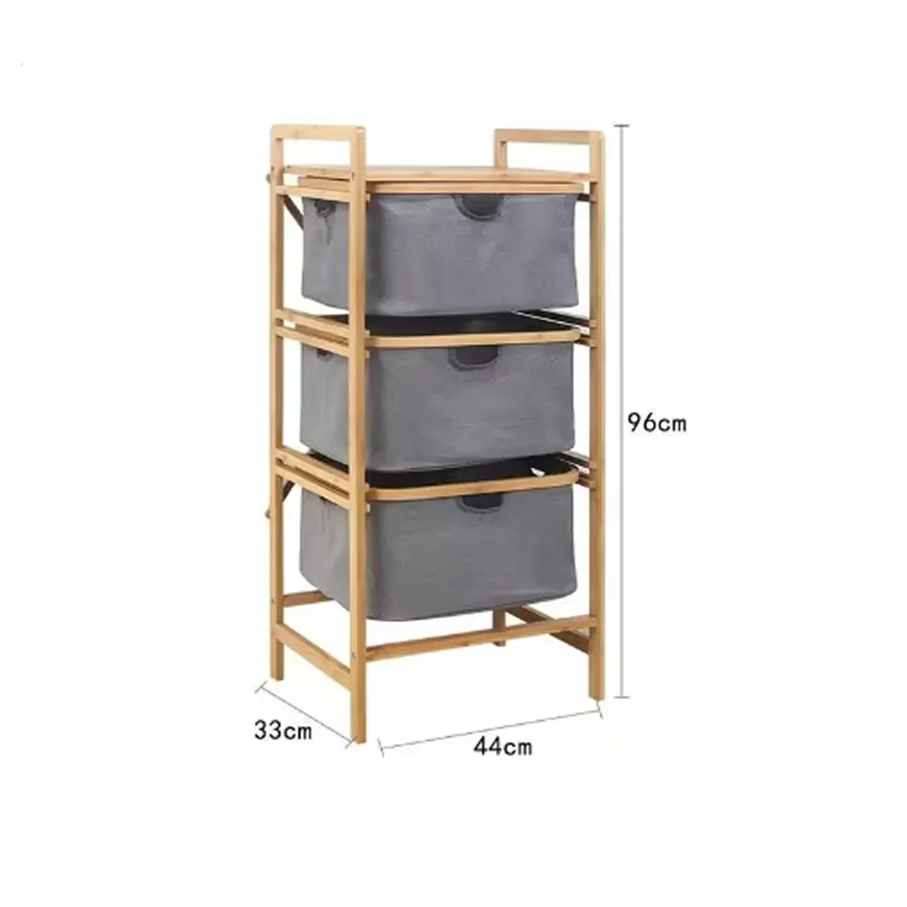 3-Tier Freestanding Bamboo Wooden Organizer