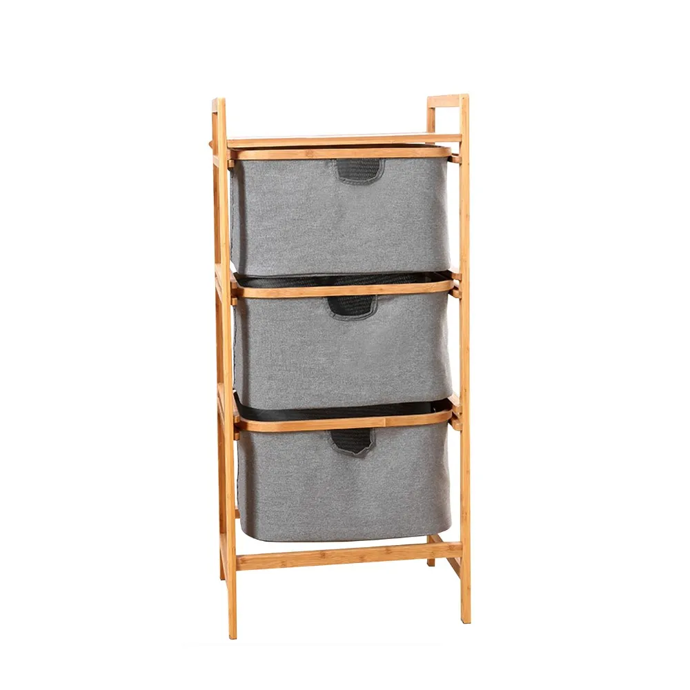 3-Tier Freestanding Bamboo Wooden Organizer