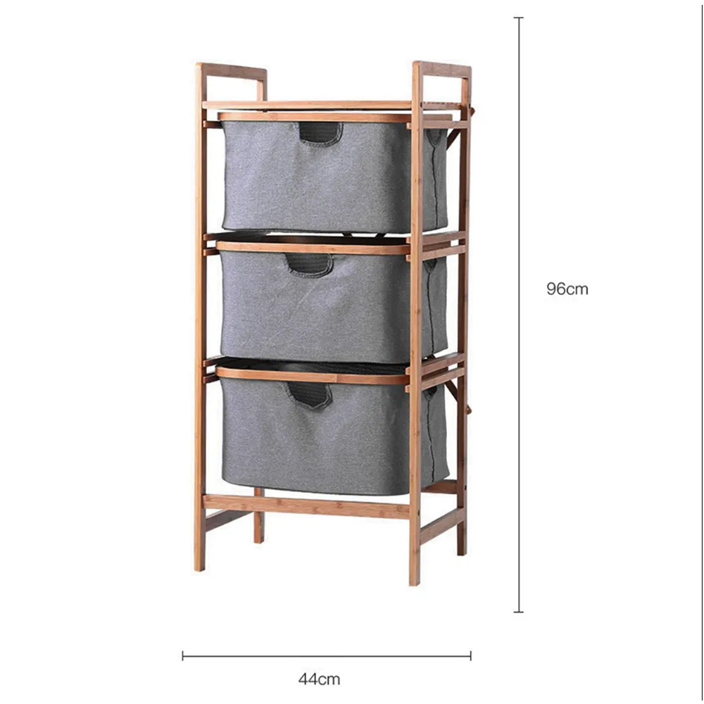 3-Tier Freestanding Bamboo Wooden Organizer
