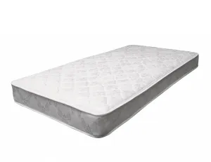 75" X 54" X 6" Full White And Gray Fabric Mattress