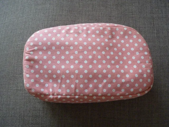 A Knitted Web cosmetic bag