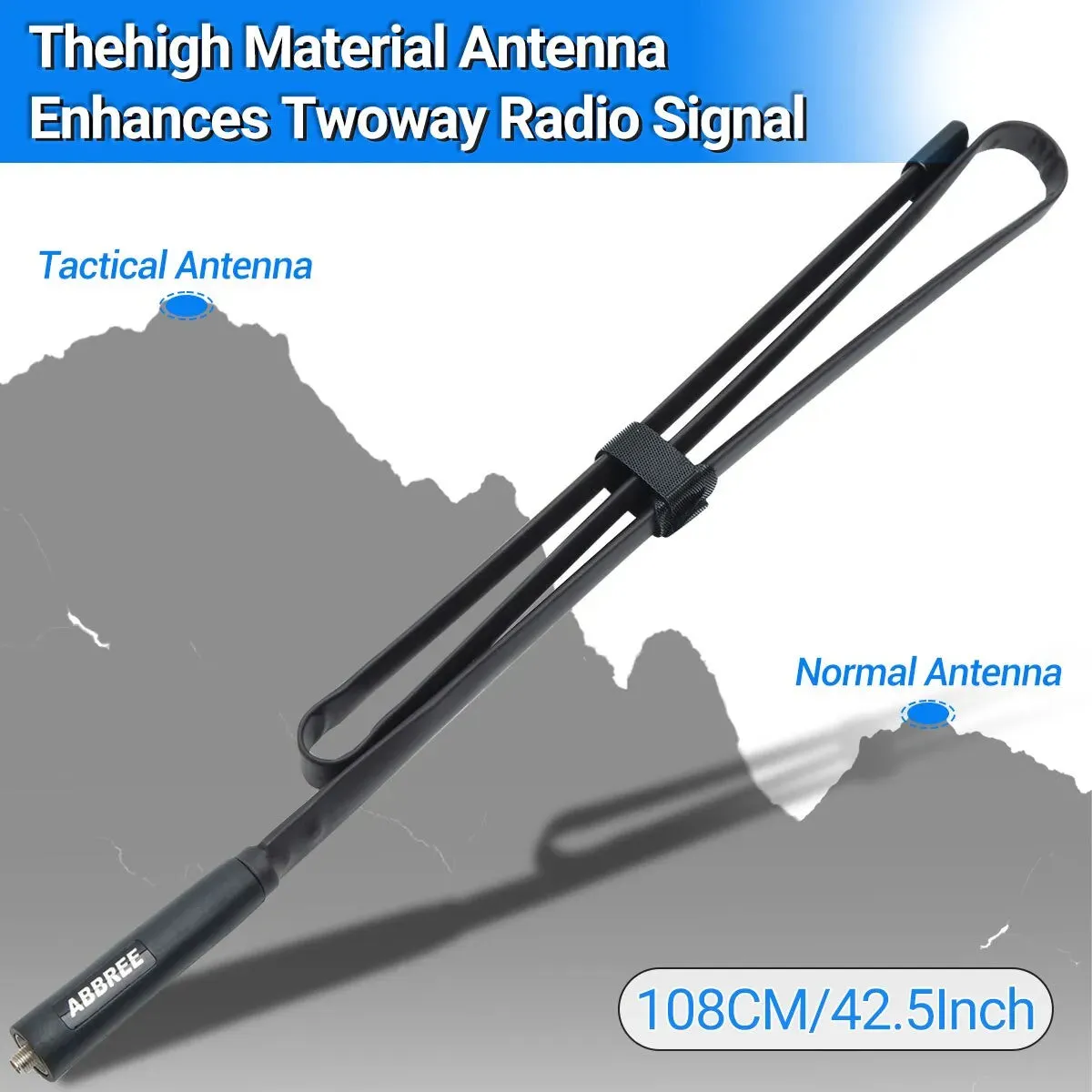 ABBREE Foldable CS Tactical Antenna SMA Female 144/430Mhz for Baofeng UV 5R UV82 UV 13 PRO BF 888S Quansheng UV K5 Radio