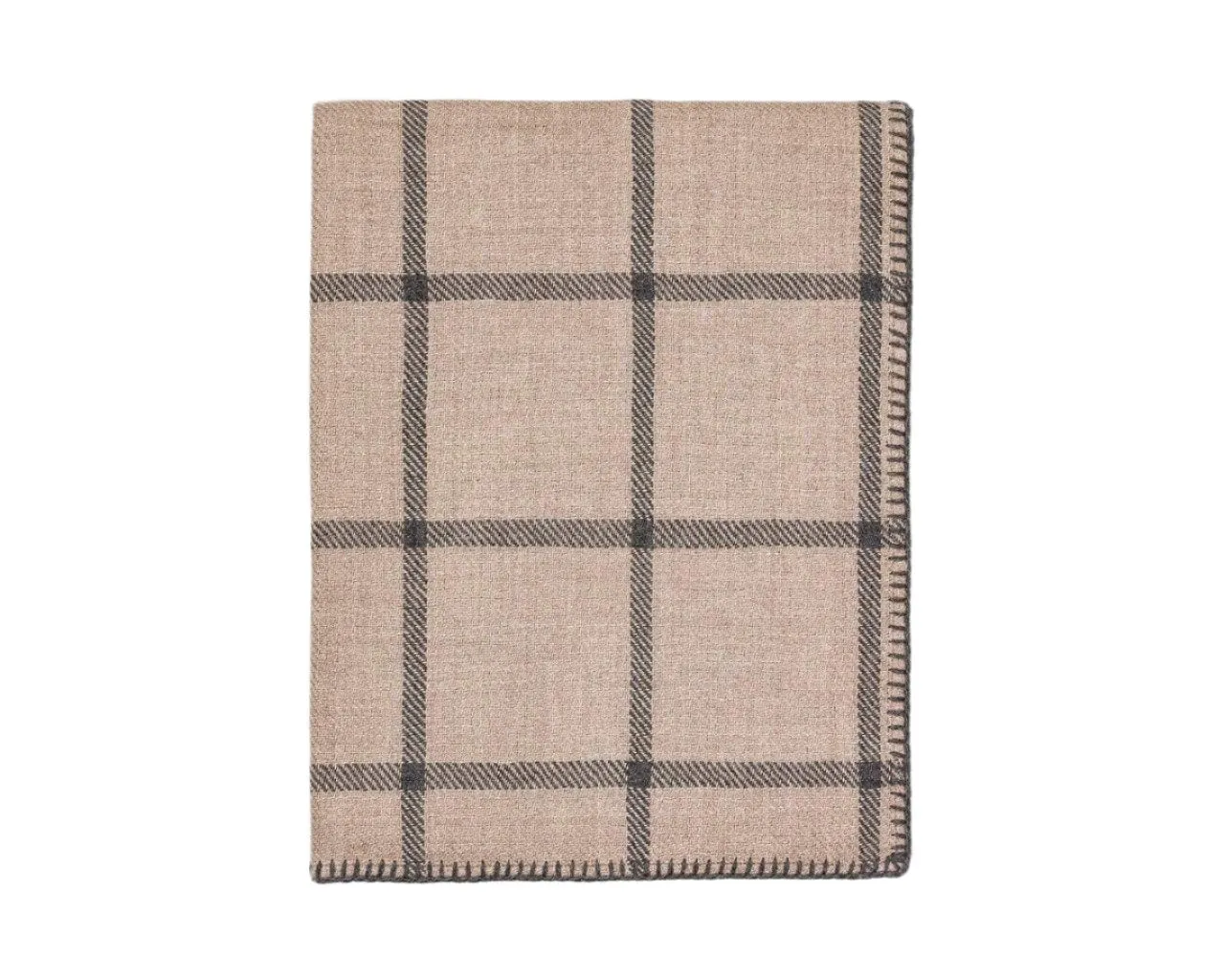 Alicia Adams Alpaca Graydon Throw in Light Taupe and Grey