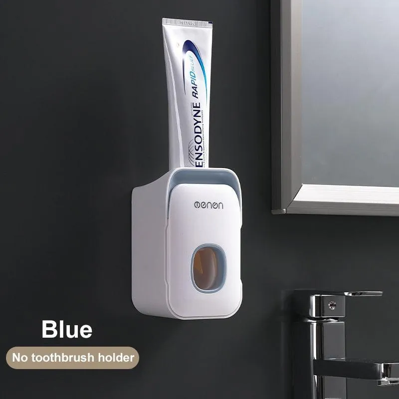All-in-One Bathroom Organization Kit: Toothbrush Holder, Toothpaste Dispenser, and More