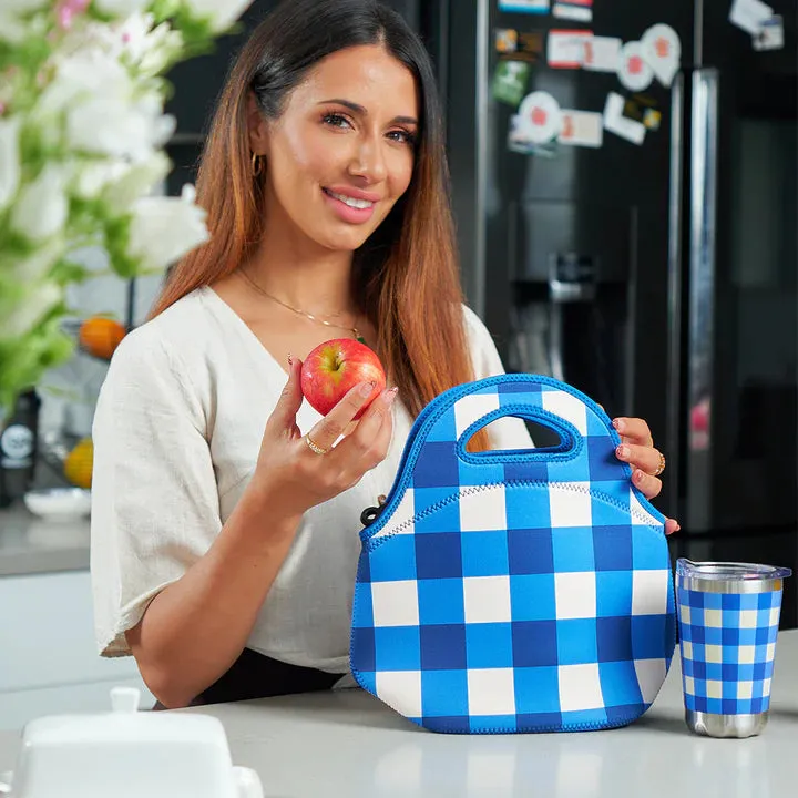 Annabel Trends - Lunch Bag - Neoprene - Cobalt Check