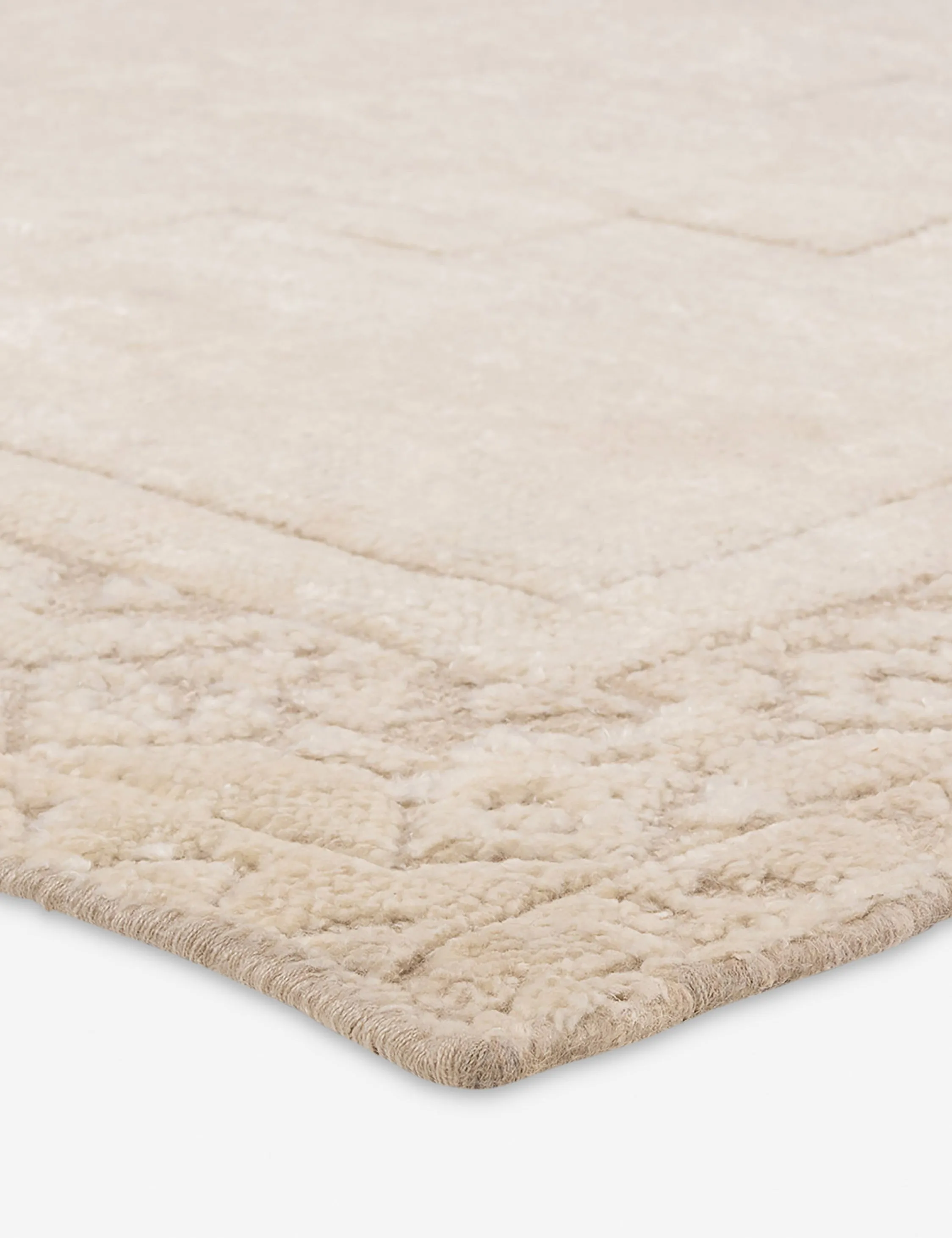 Ansa Hand-Knotted Wool-Blend Moroccan-Style Rug