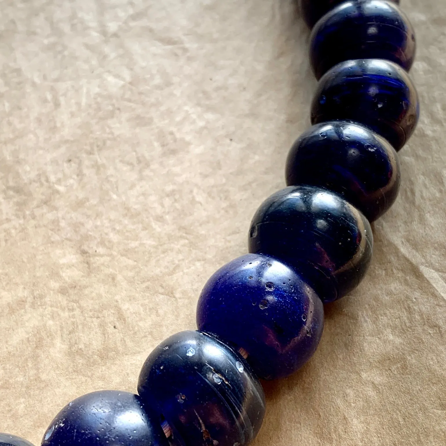 Antique Dark Blue Dogon Beads