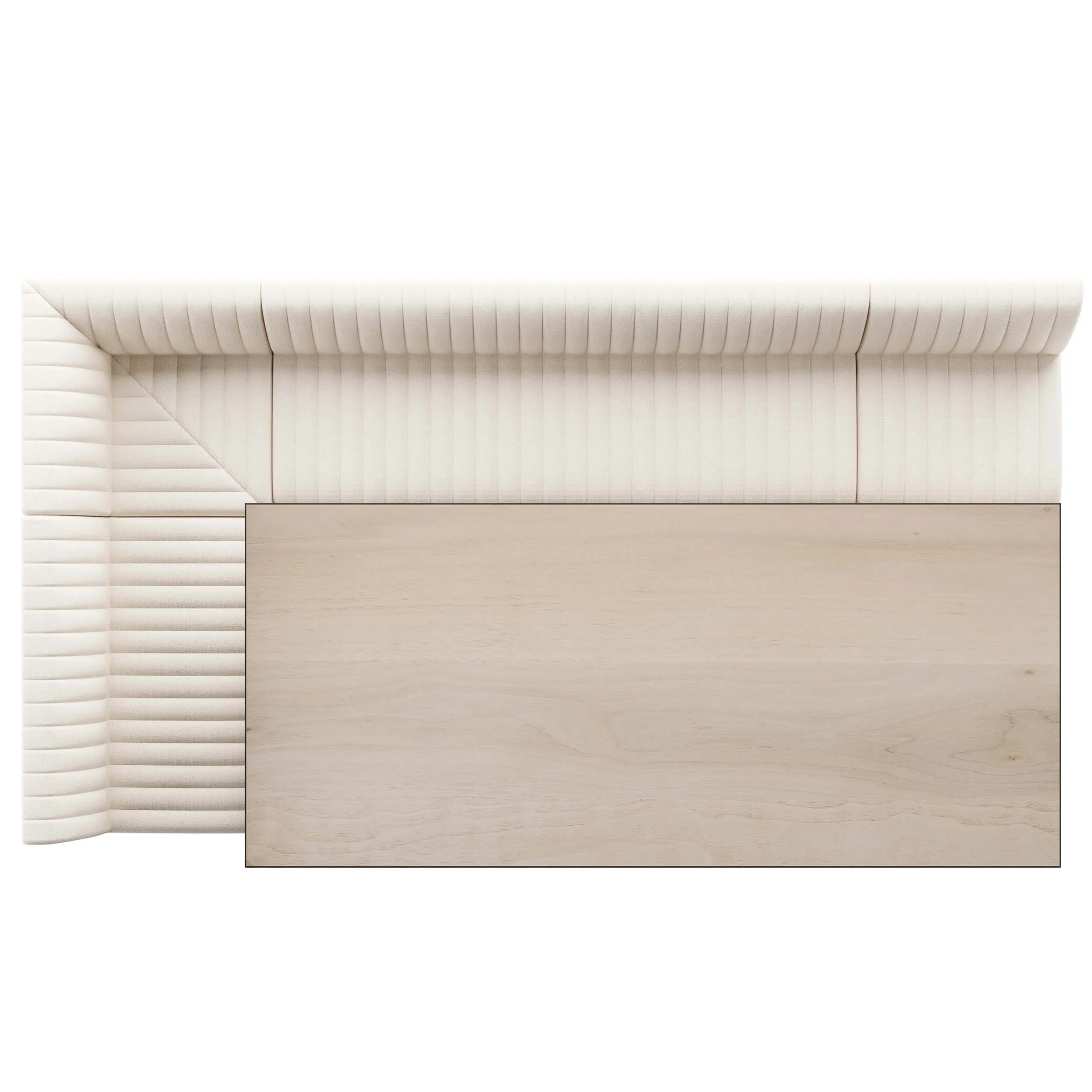 Augustine 125" Dining L-Shape Banquette, Capri Oatmeal