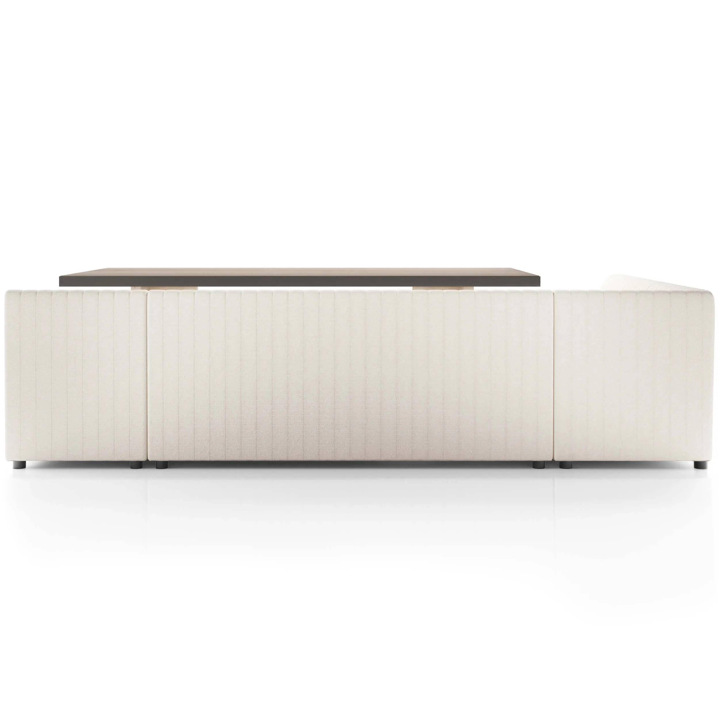 Augustine 125" Dining L-Shape Banquette, Capri Oatmeal