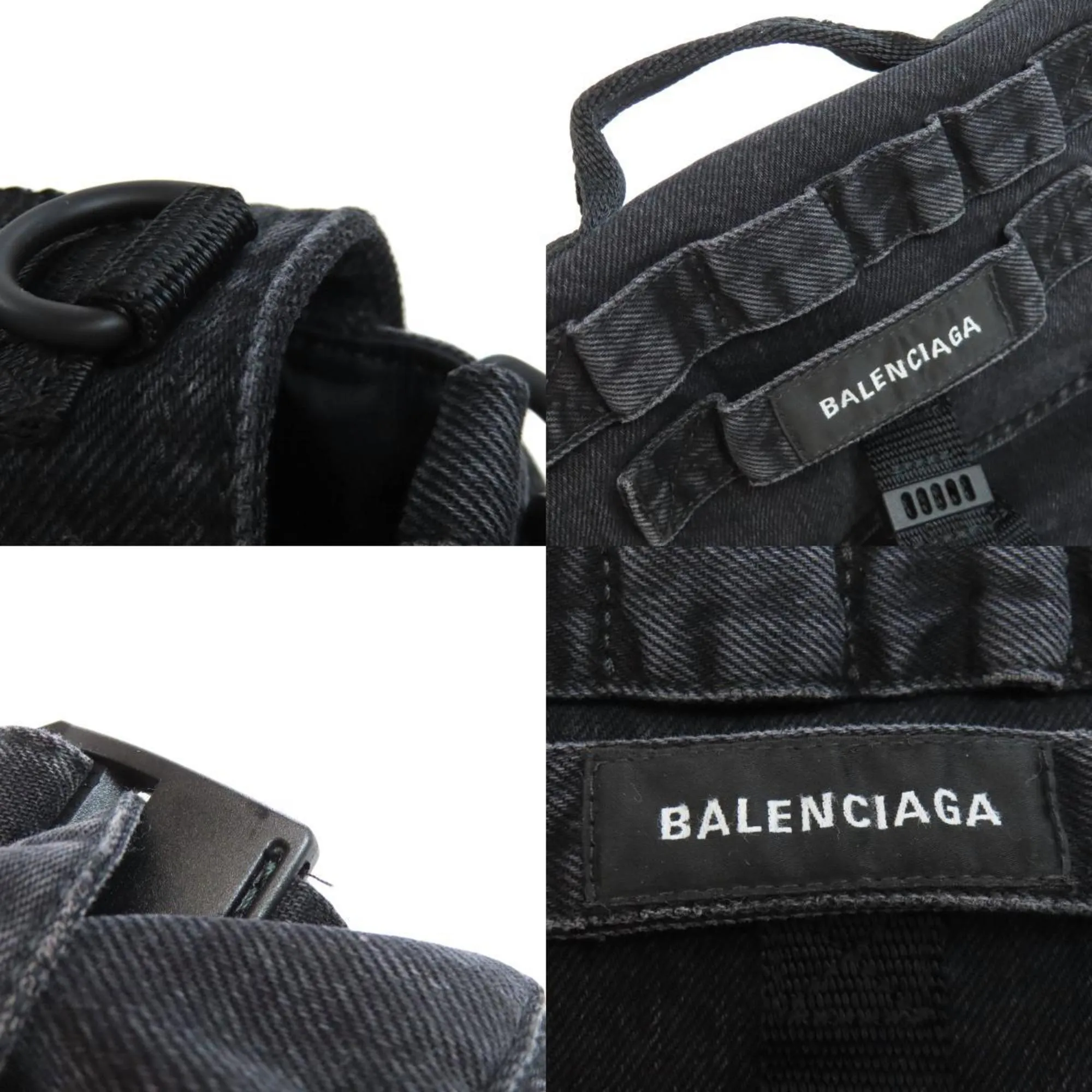 Balenciaga ARMY Black Denim - Jeans Bag