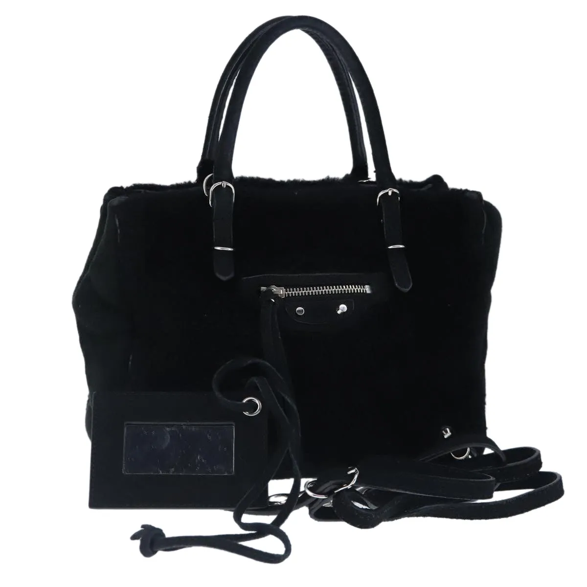 Balenciaga City Black Suede Bag