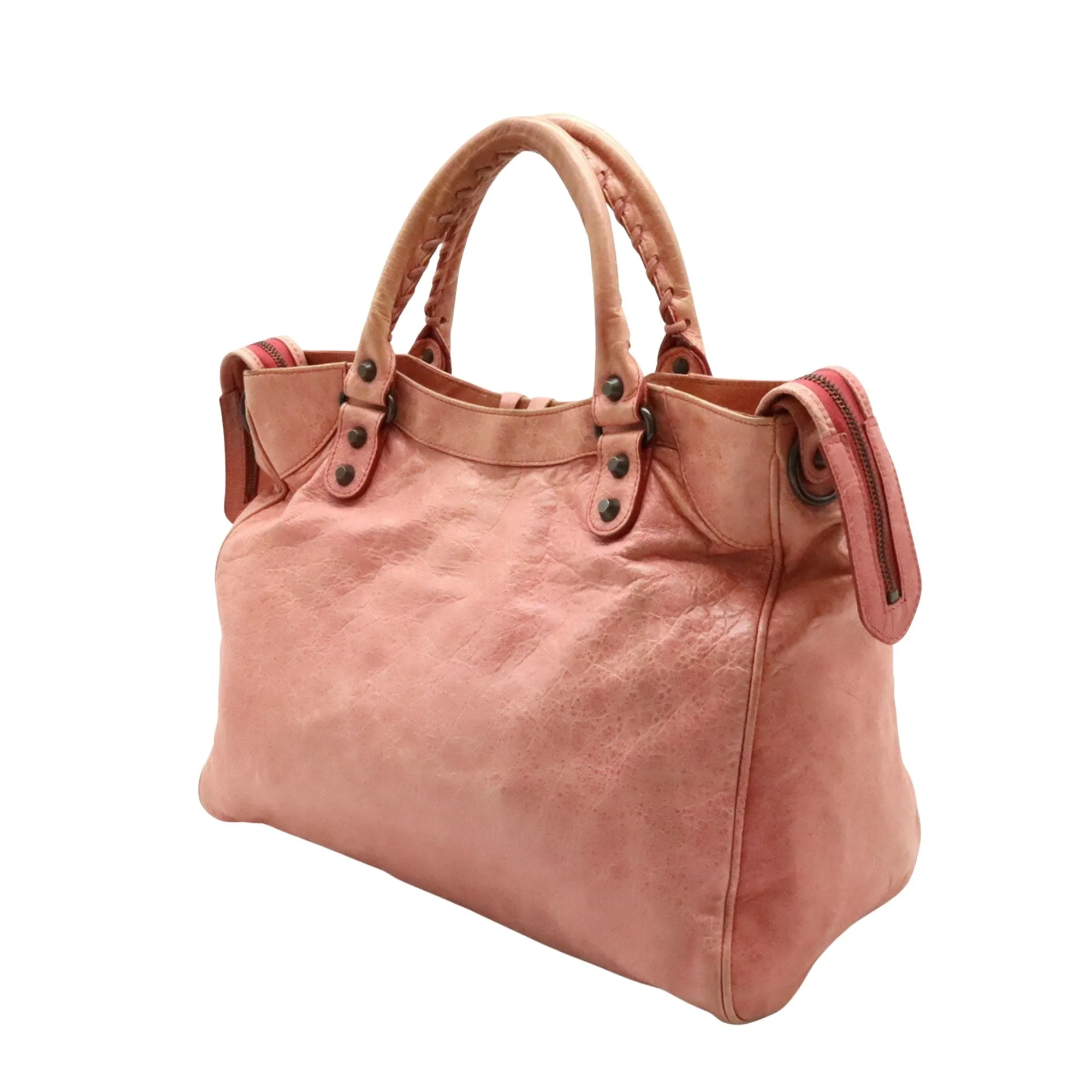 Balenciaga City Pink Leather Bag