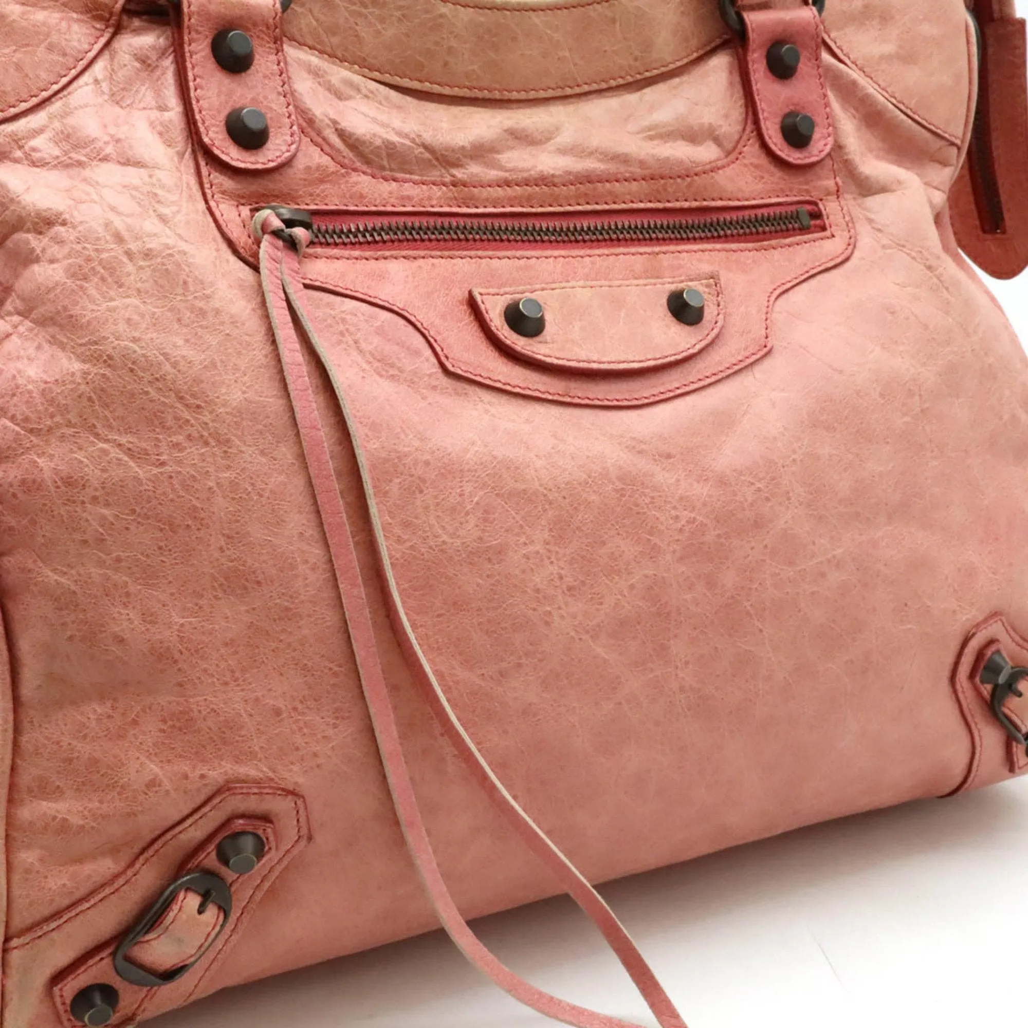 Balenciaga City Pink Leather Bag