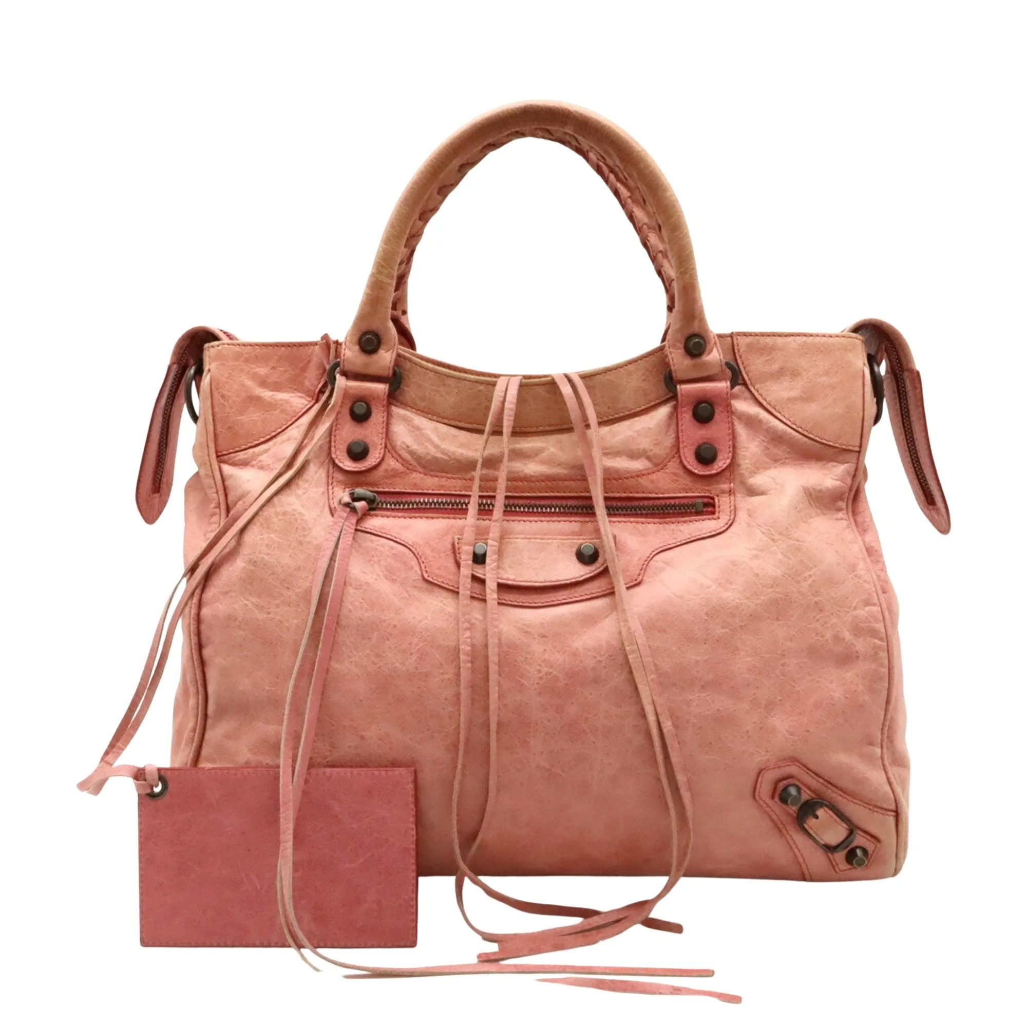 Balenciaga City Pink Leather Bag