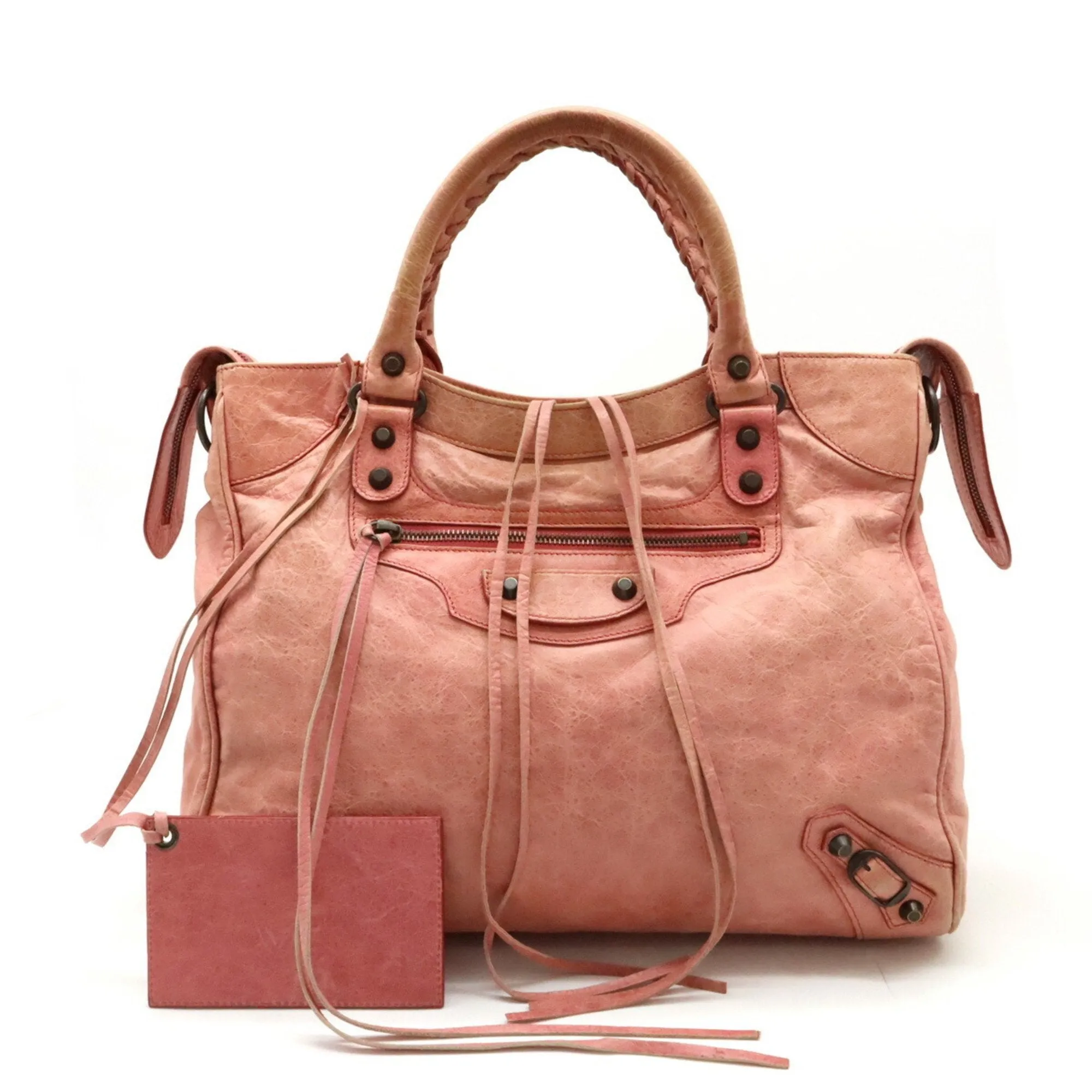 Balenciaga City Pink Leather Bag