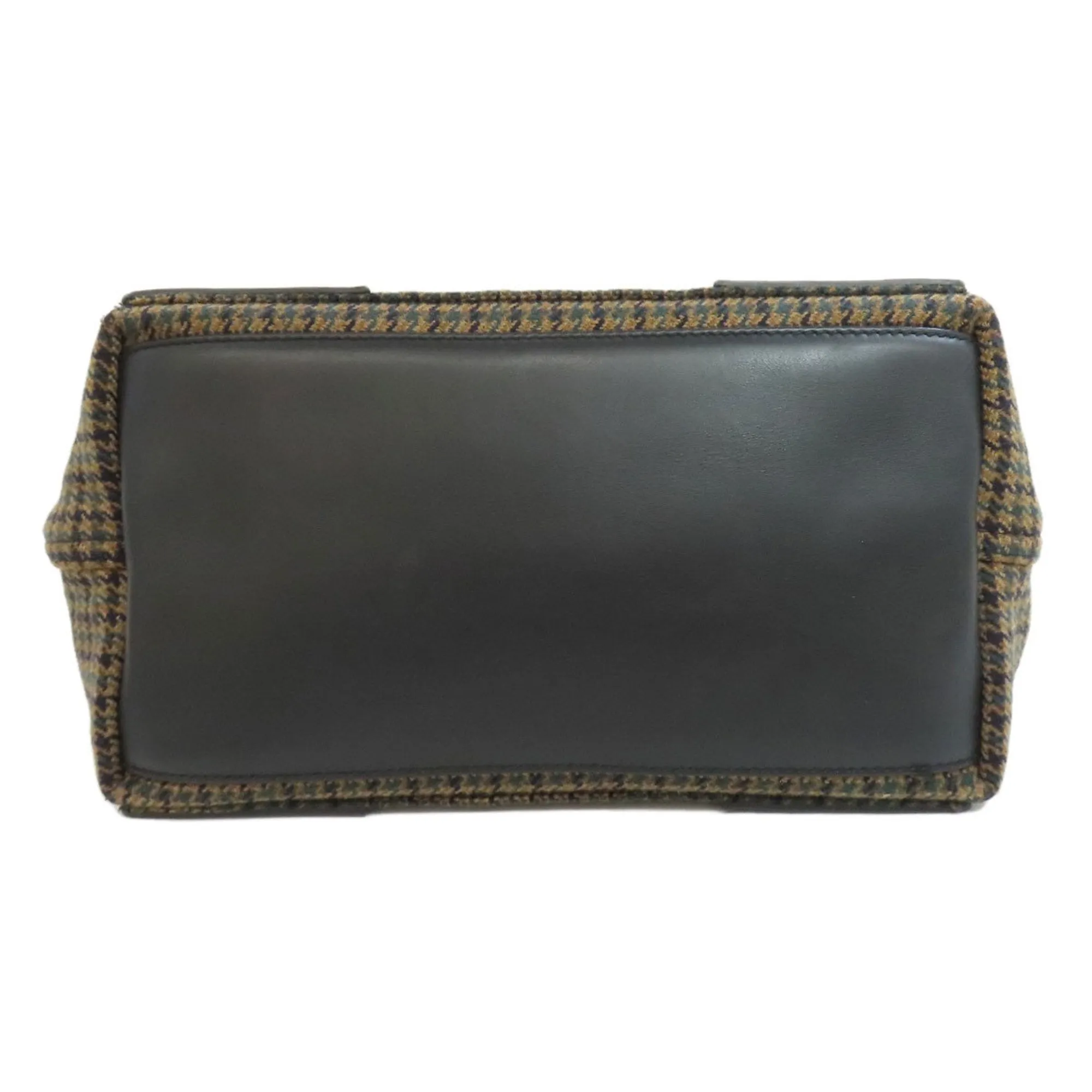 Balenciaga Navy Cabas Brown Wool Bag