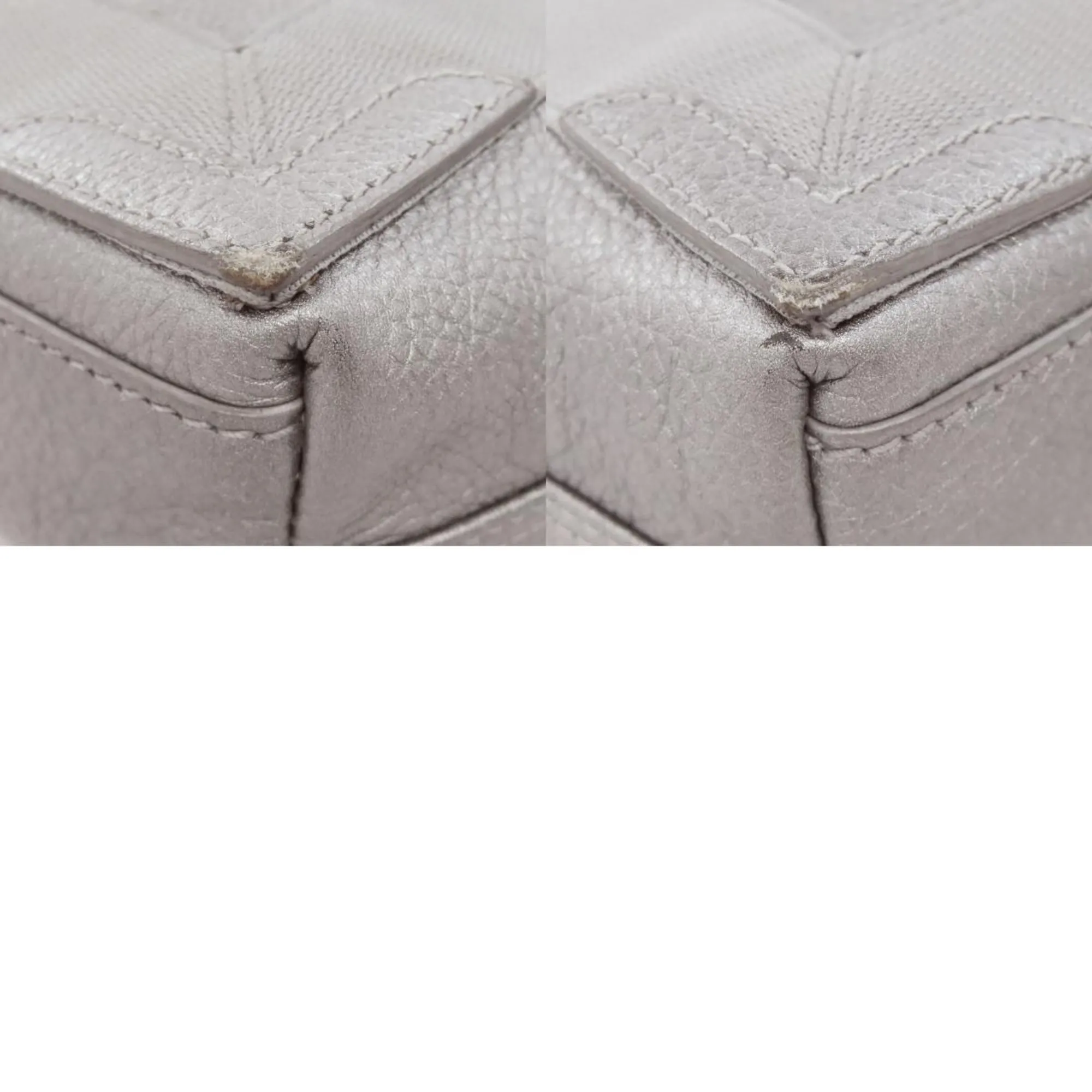 Balenciaga Navy Cabas Silver Leather Bag