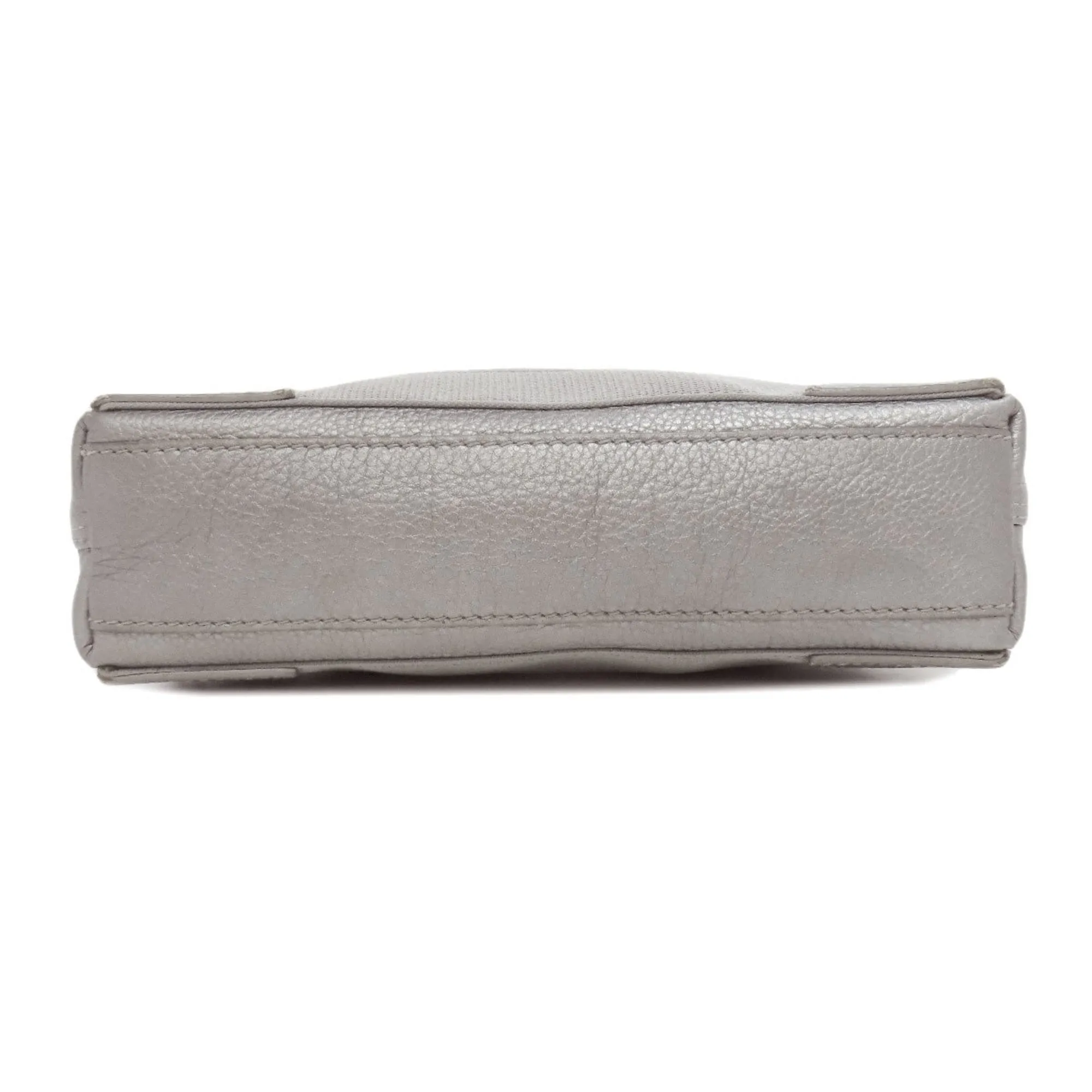 Balenciaga Navy Cabas Silver Leather Bag