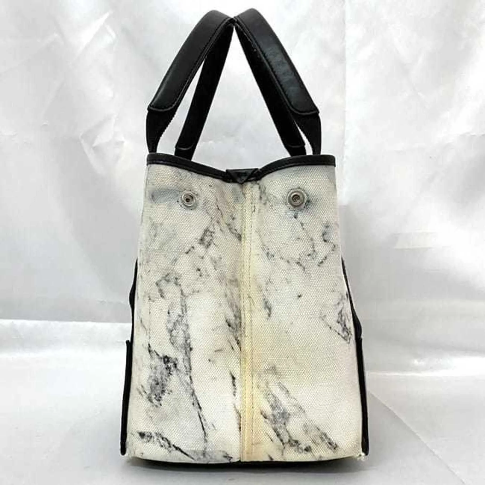 Balenciaga Navy White Canvas Bag