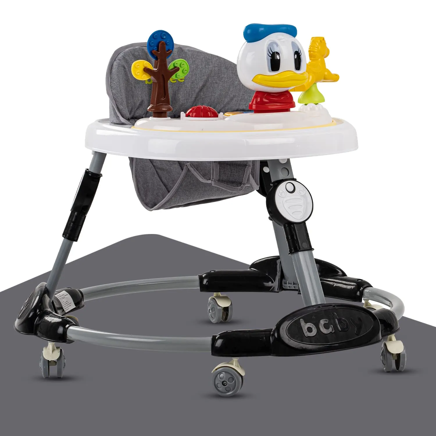 Baybee Bessie Baby Walker for Kids, Foldable Kids Walker with 3 Seat Height Adjustable, Cushion Seat