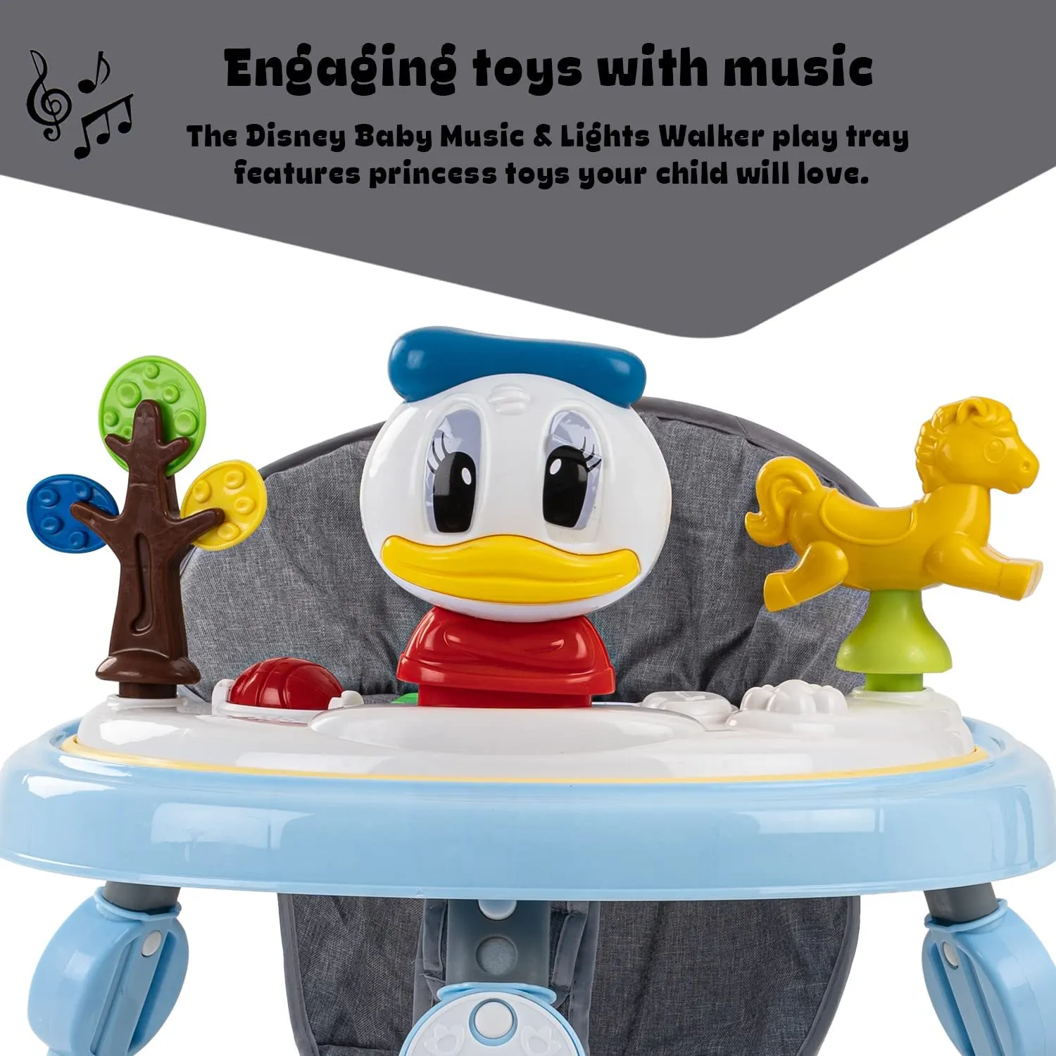 Baybee Bessie Baby Walker for Kids, Foldable Kids Walker with 3 Seat Height Adjustable, Cushion Seat