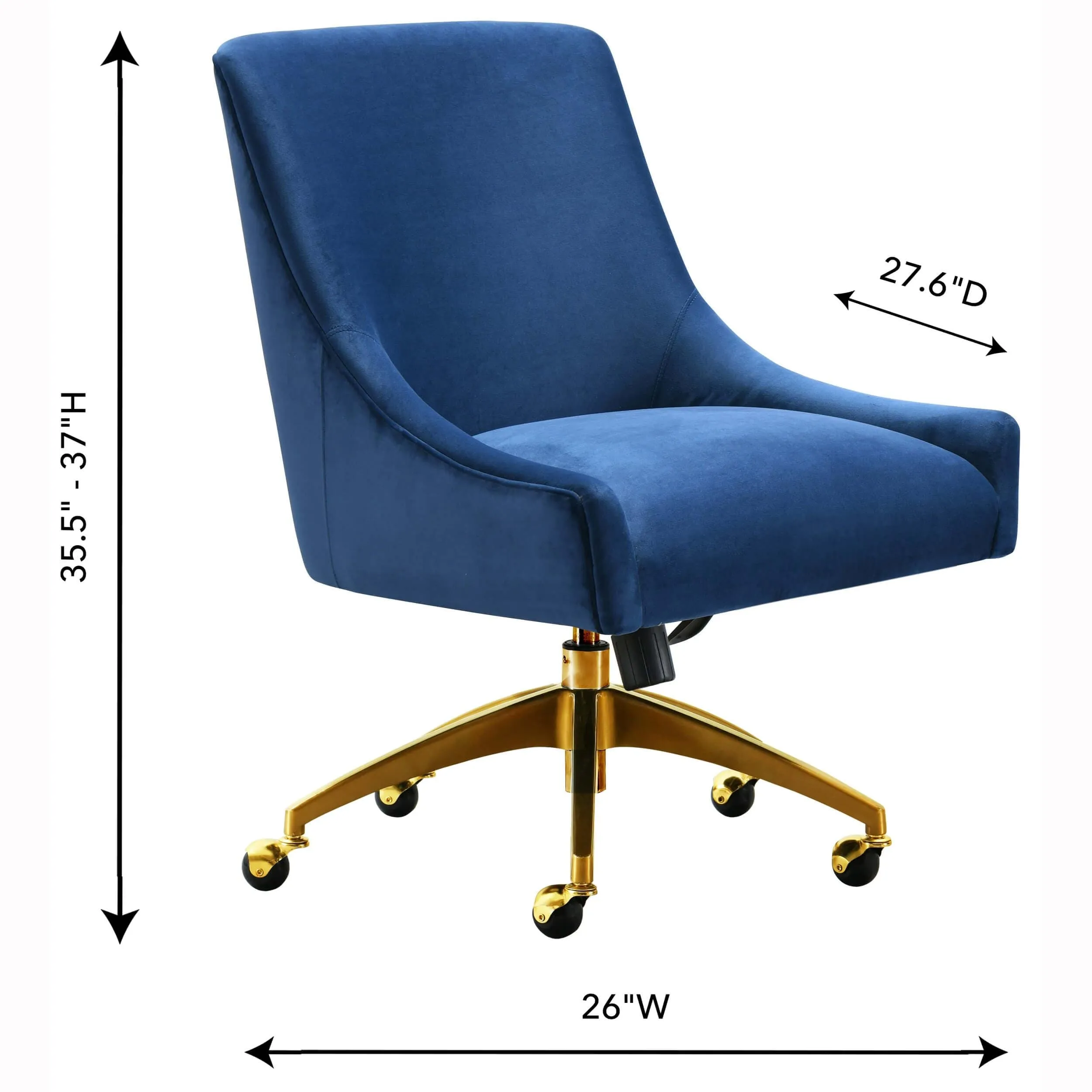 Beatrix Swivel Office Chair, Navy