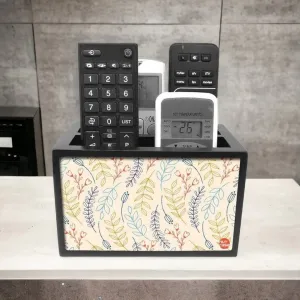 Beautiful Tv Control Organizer - Leaves And Branches - White