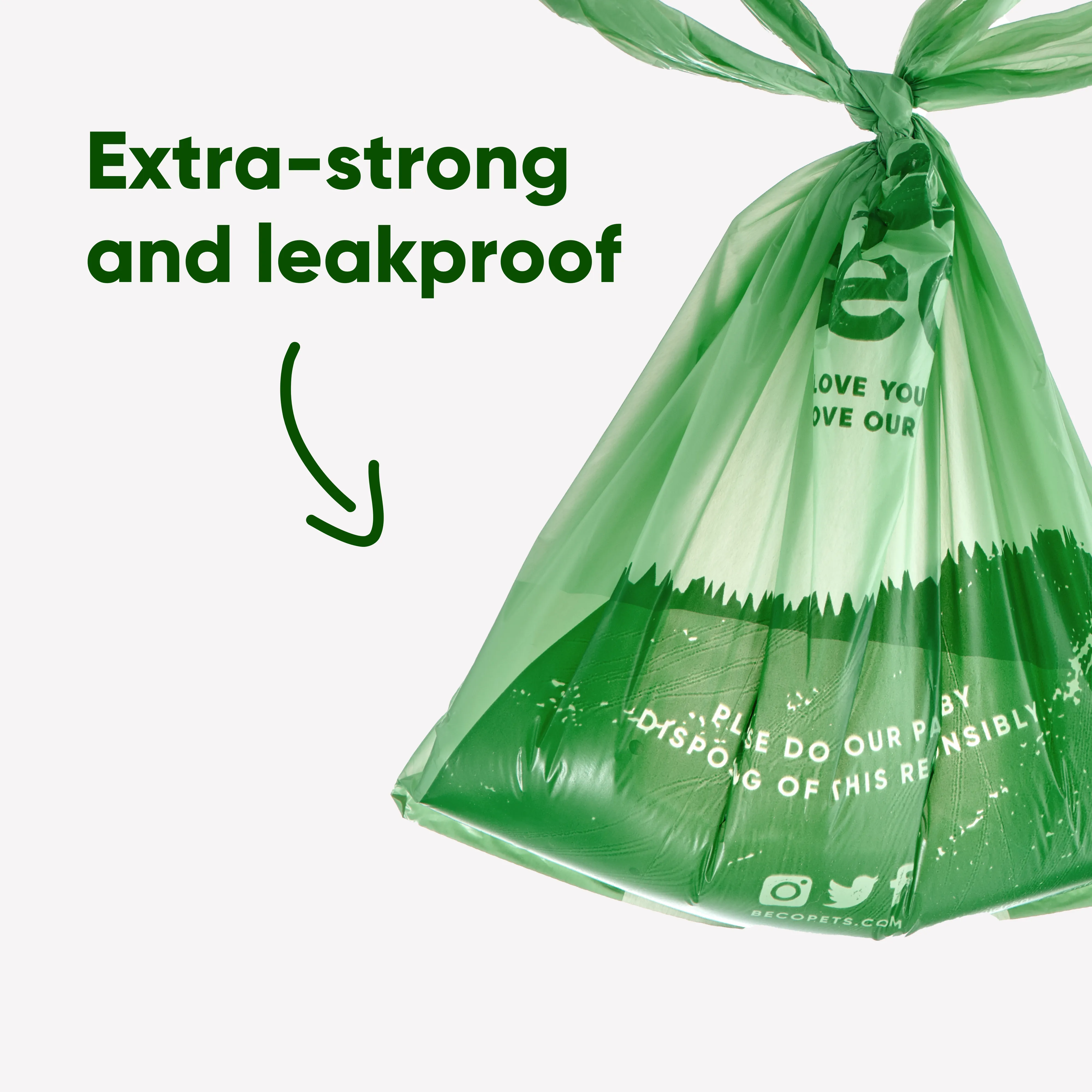 Beco Poop Bag with Handles | Big, Strong, Leak-Proof
