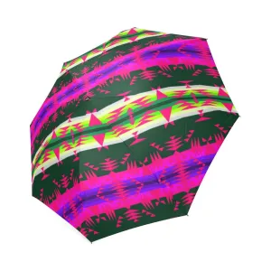 Between the Mountains Deep Lake Sunset Foldable Umbrella