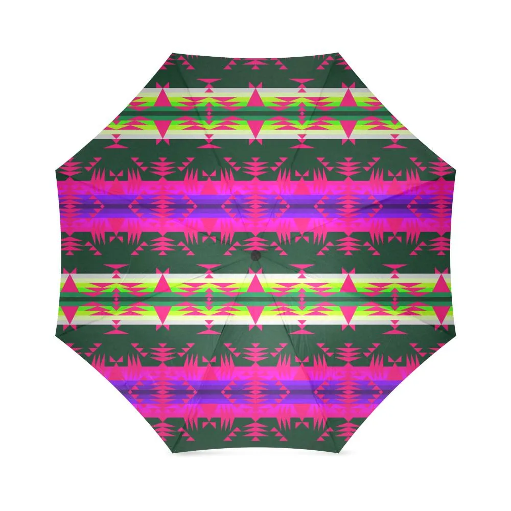 Between the Mountains Deep Lake Sunset Foldable Umbrella