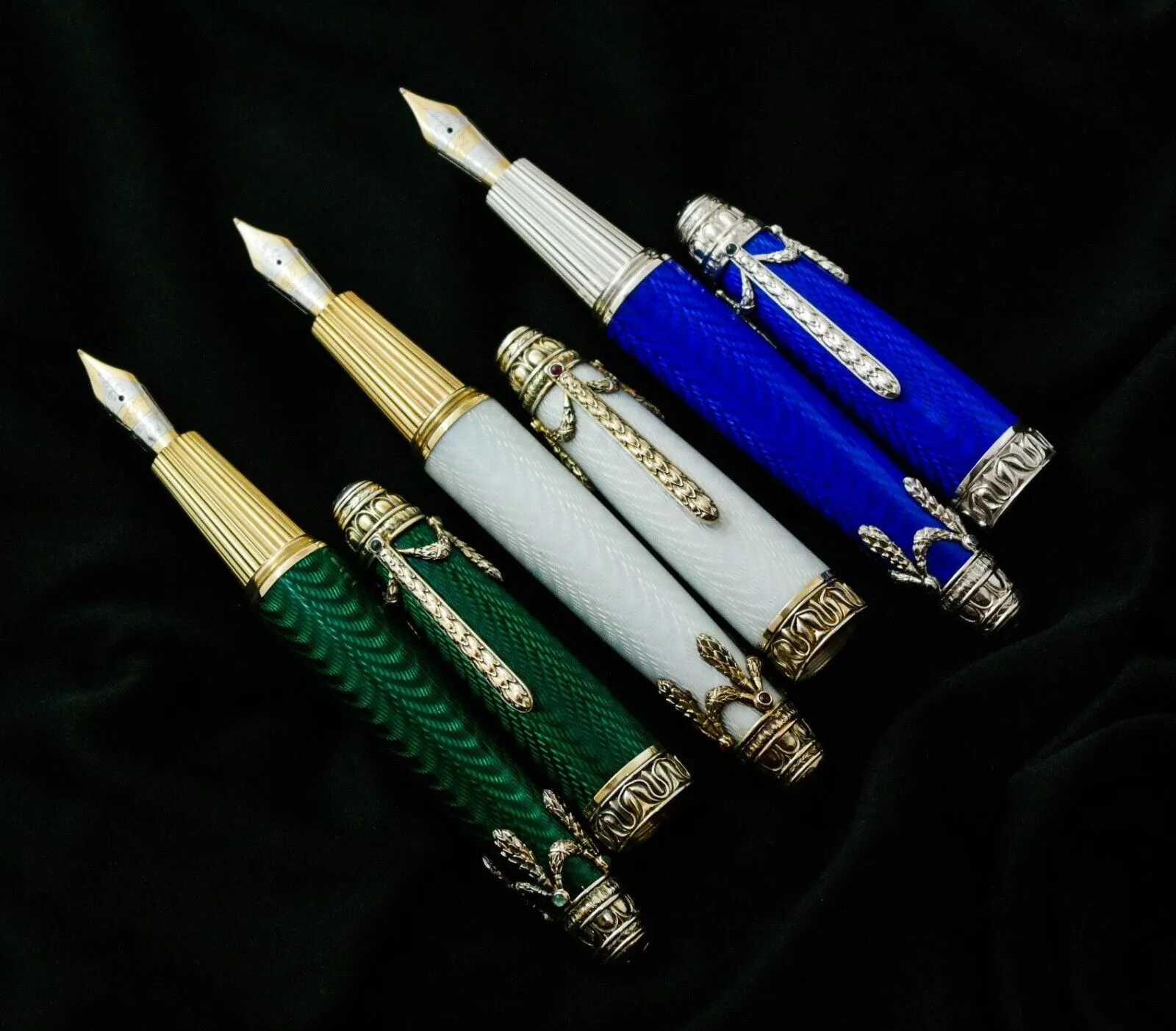 Bexley Hard Fire Enamel Limited Edition Fountain Pen Set (3 Pens)