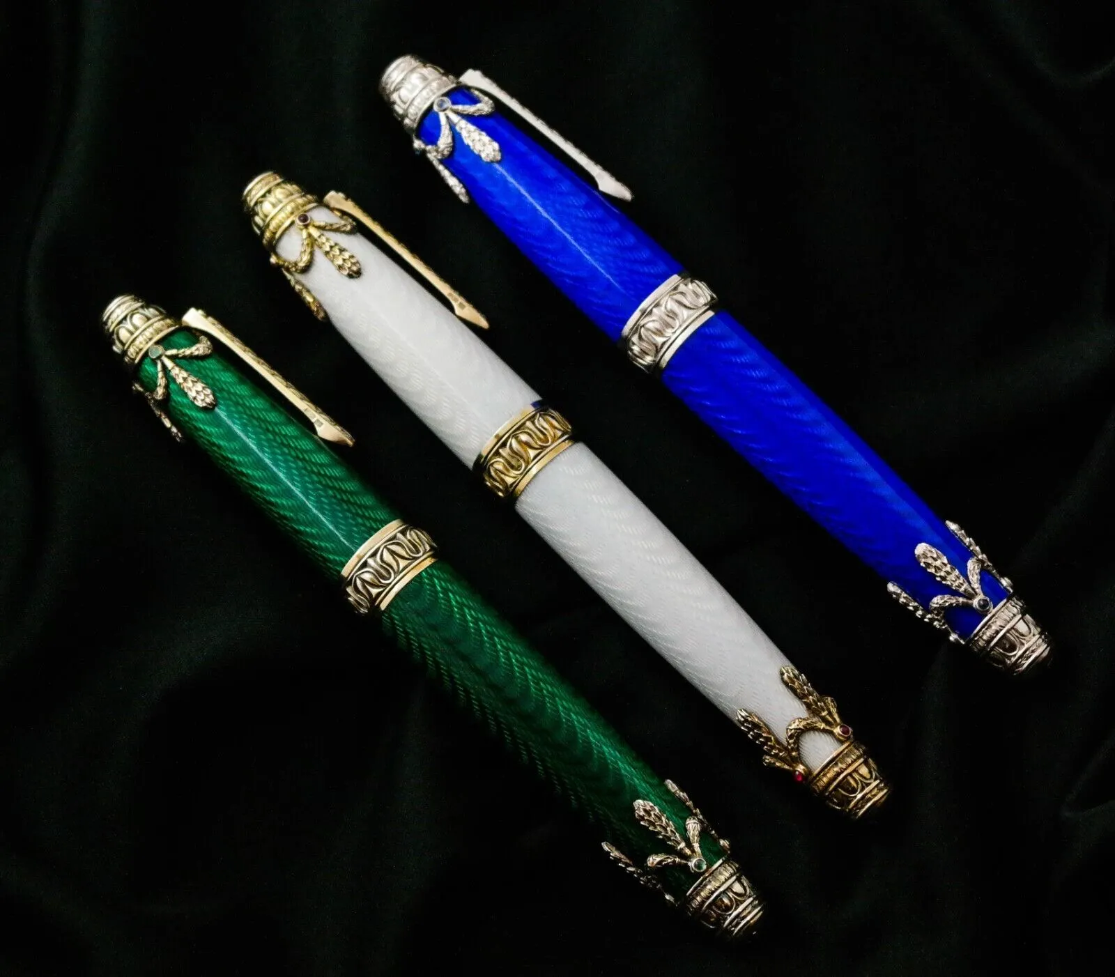 Bexley Hard Fire Enamel Limited Edition Fountain Pen Set (3 Pens)