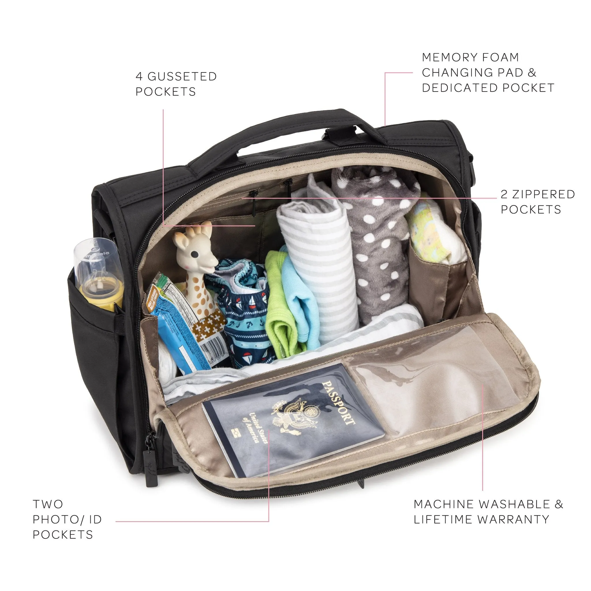 B.F.F. Diaper Bag - Black Out