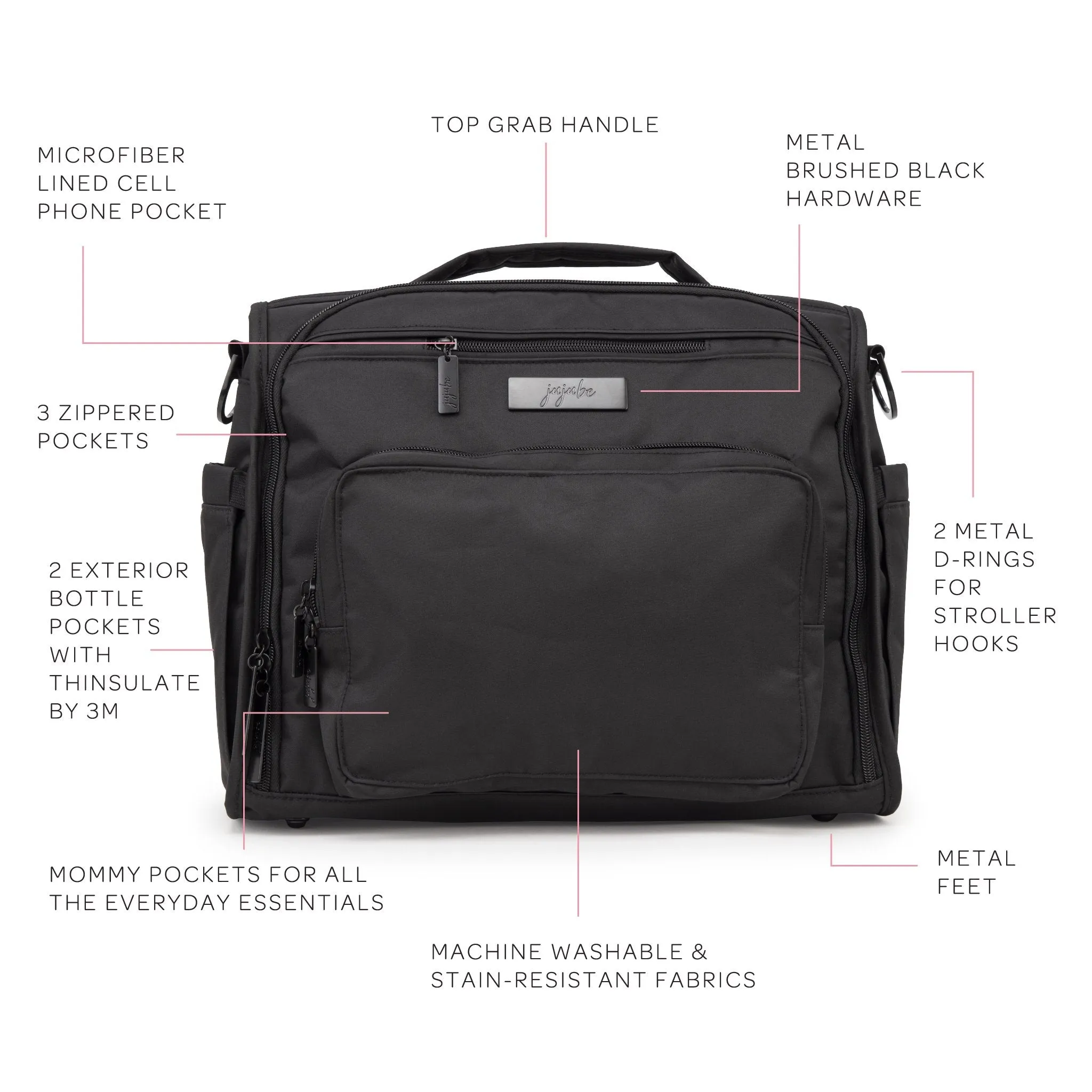 B.F.F. Diaper Bag - Black Out