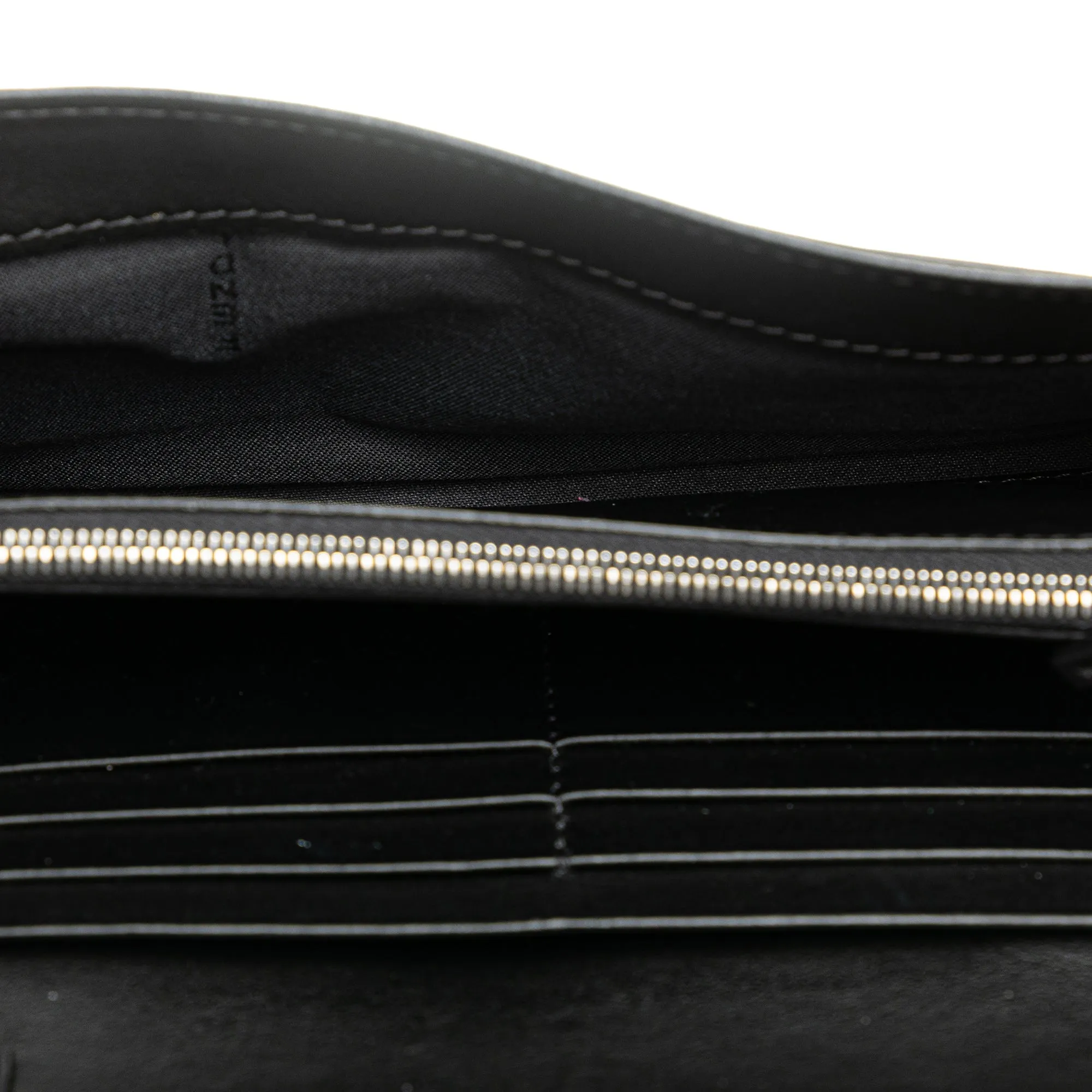 Black Fendi Studded Leather Wallet on Chain Crossbody Bag