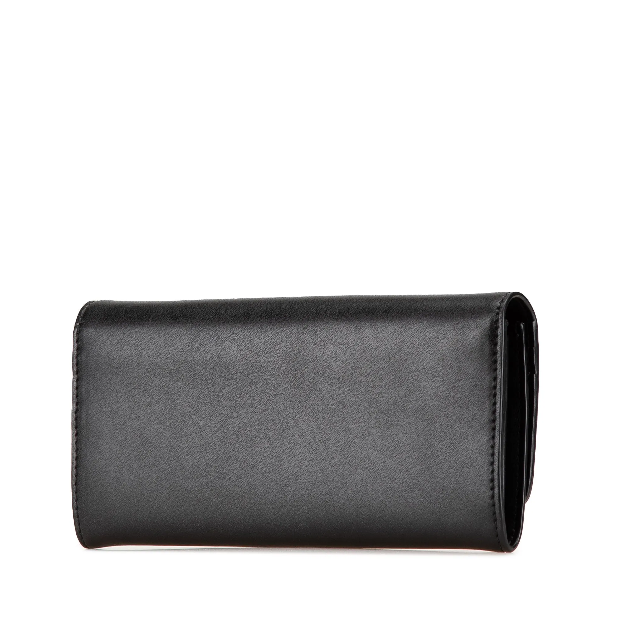 Black Fendi Studded Leather Wallet on Chain Crossbody Bag