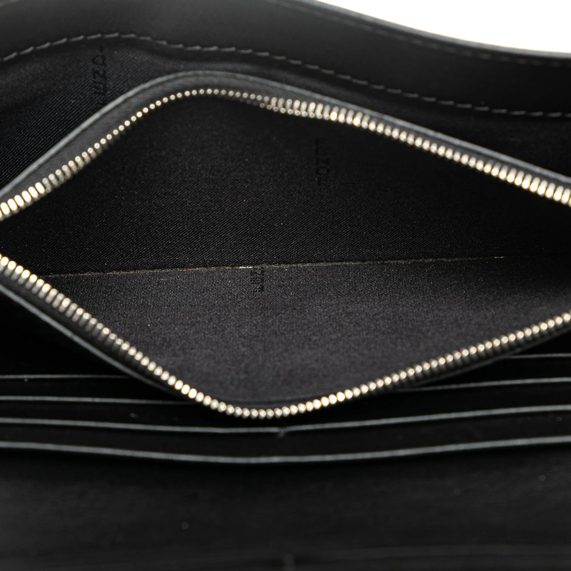 Black Fendi Studded Leather Wallet on Chain Crossbody Bag