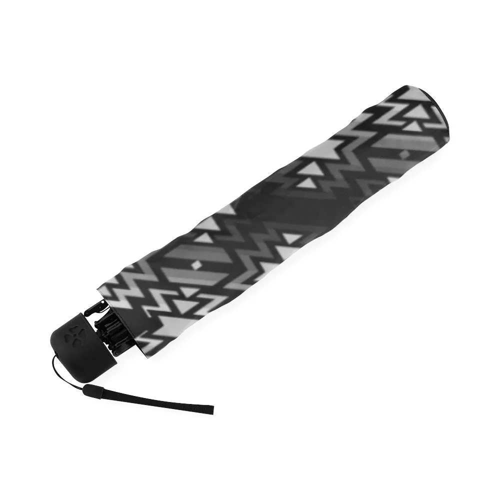 Black Fire Black and Gray Foldable Umbrella