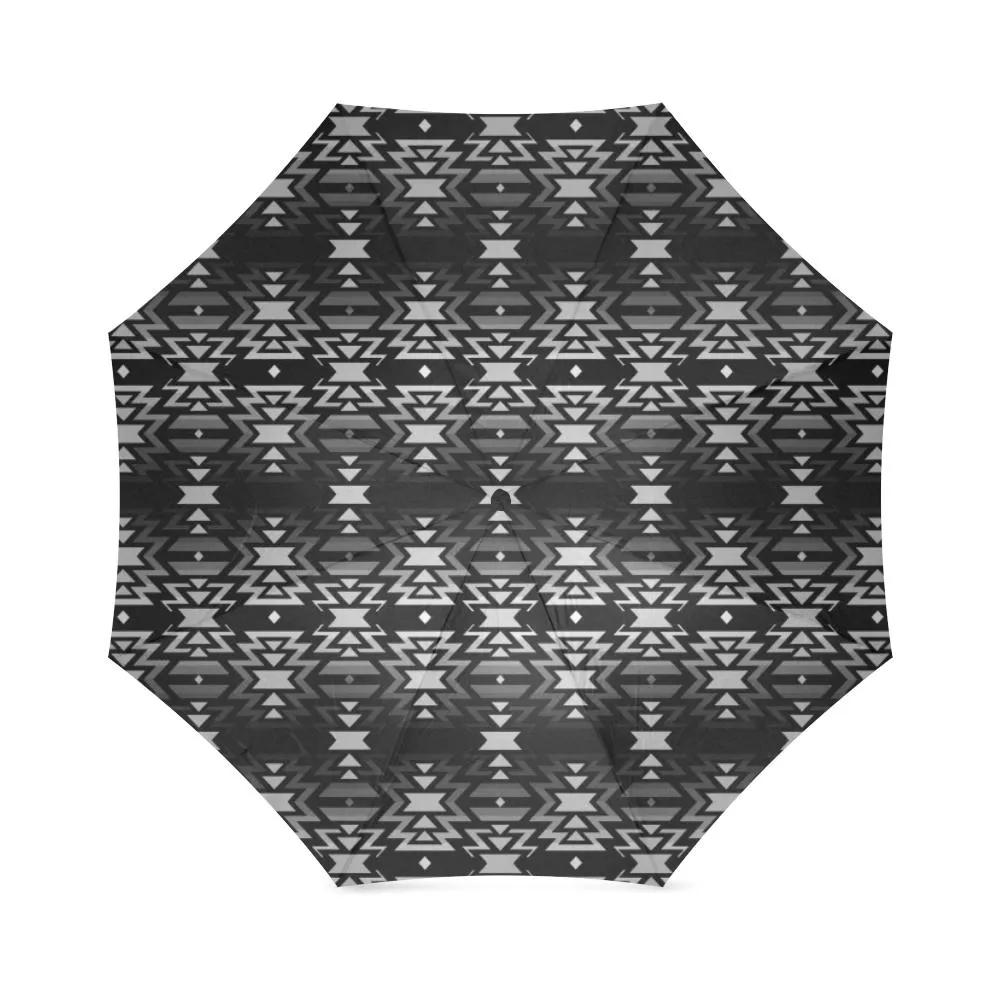 Black Fire Black and Gray Foldable Umbrella
