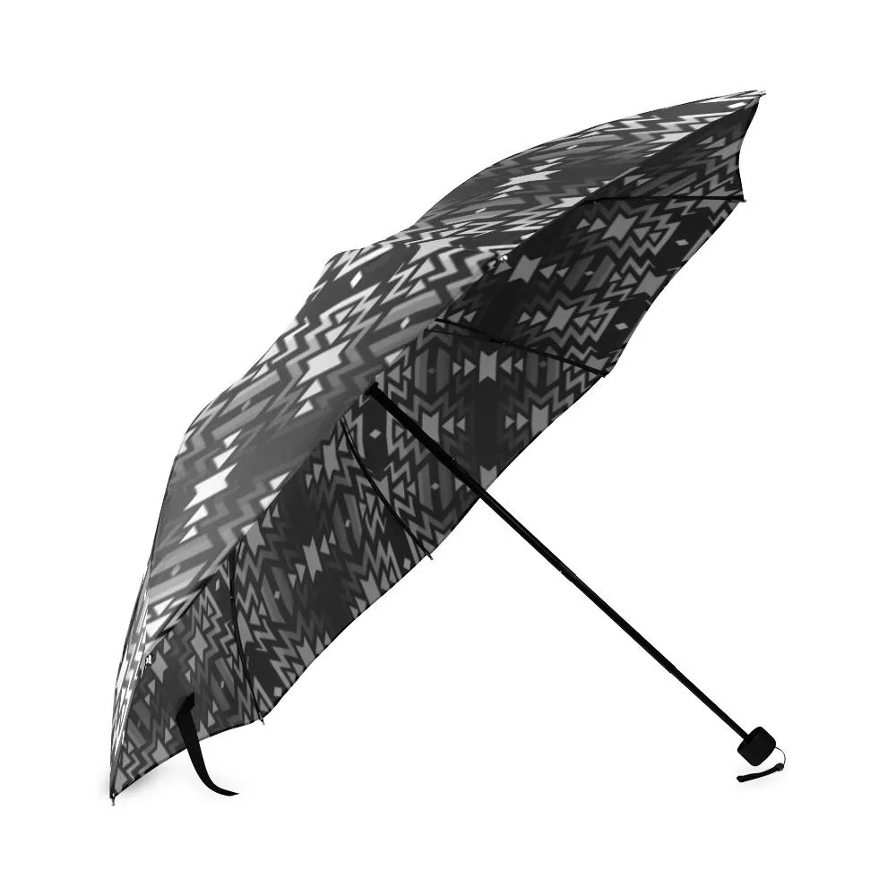 Black Fire Black and Gray Foldable Umbrella