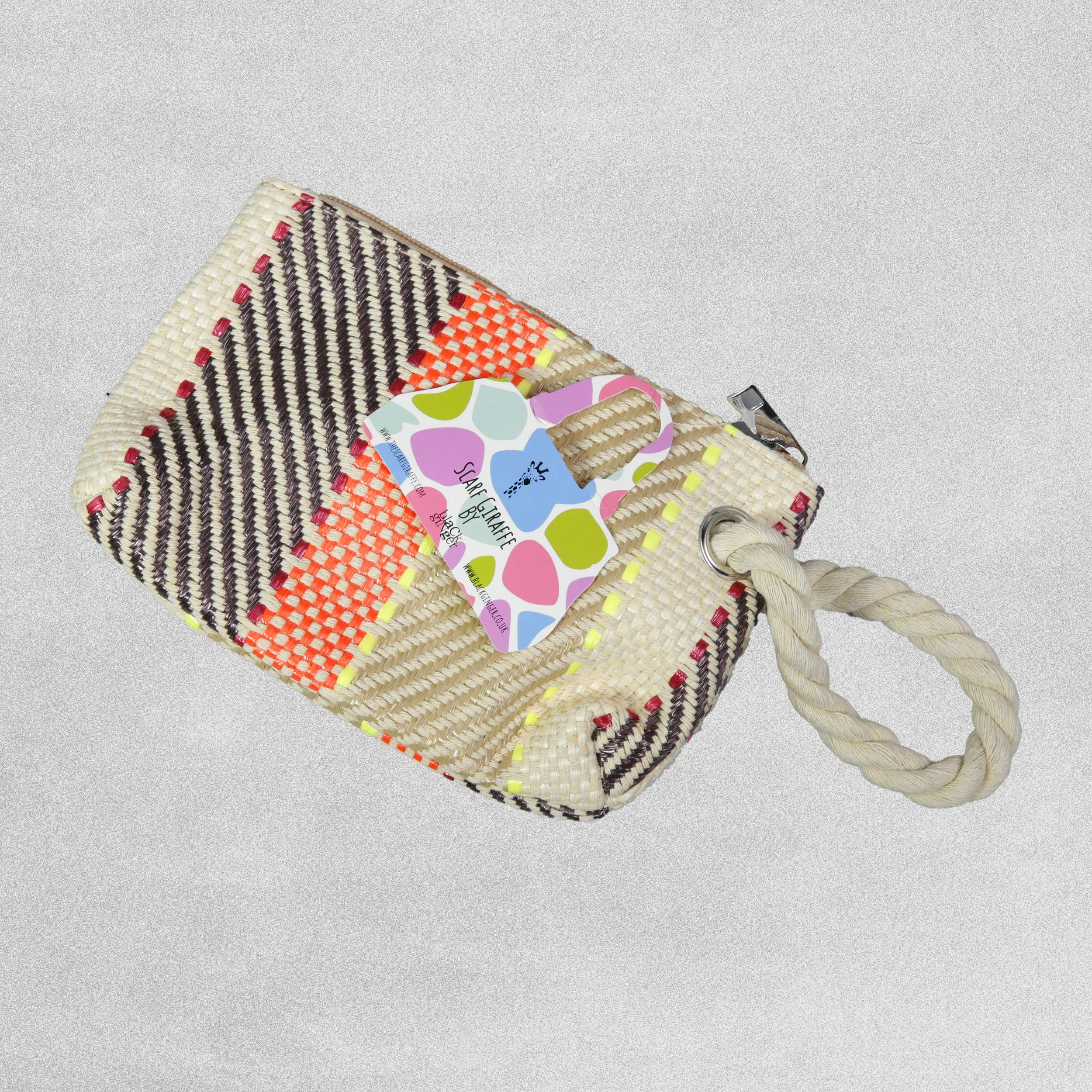 Black Ginger Woven Style Cosmetic Bag