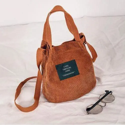 Boho Bag Bucket Canvas Drawstring
