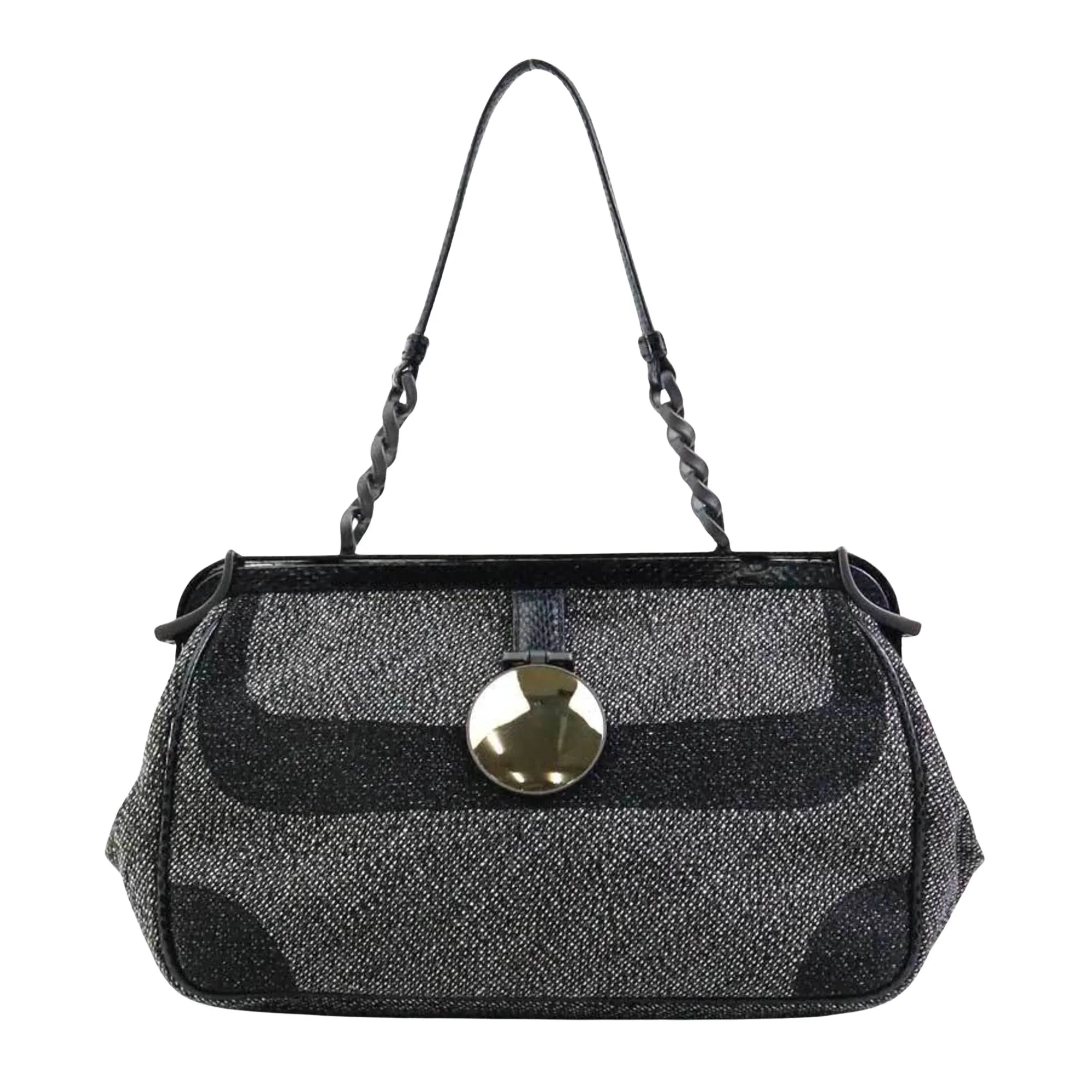Bottega Veneta Black Canvas Bag