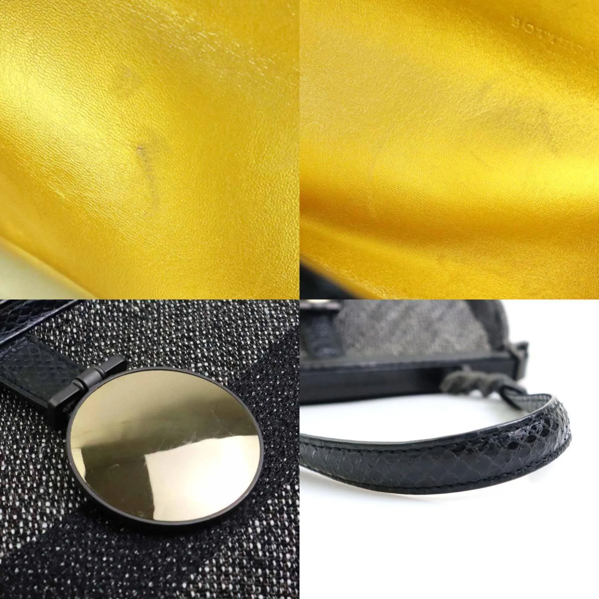 Bottega Veneta Black Canvas Bag