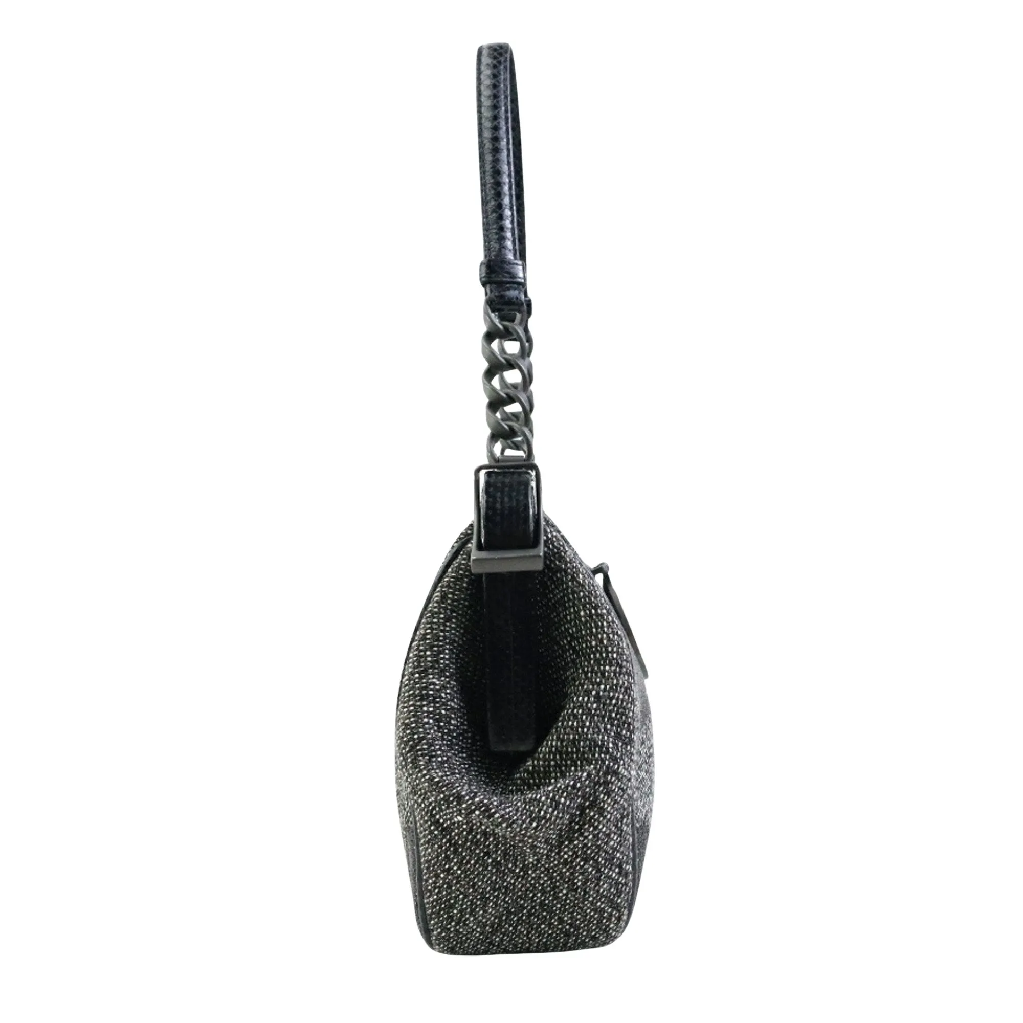 Bottega Veneta Black Canvas Bag