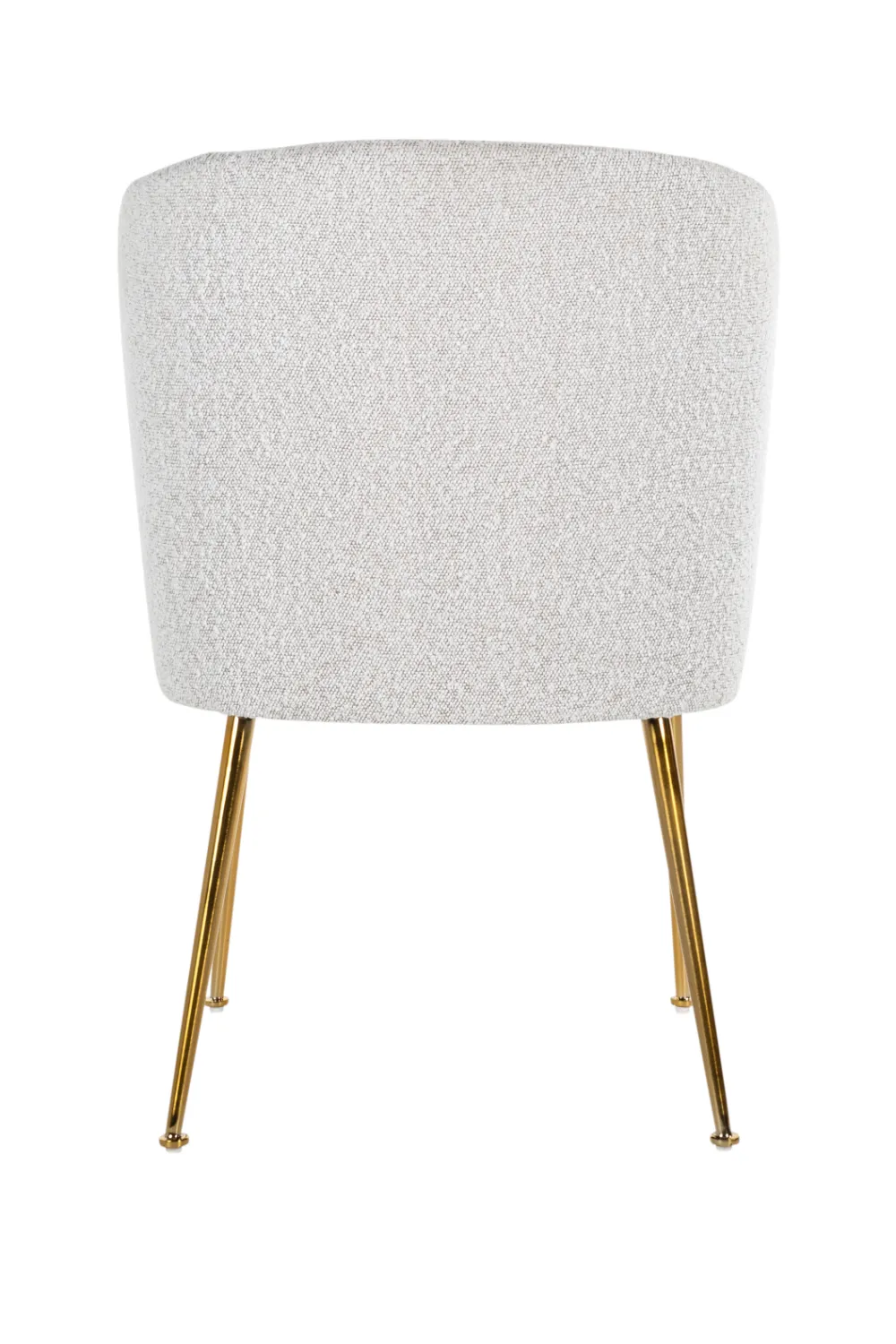 Brushed Gold Leg White Bouclé Chair | OROA Cannon